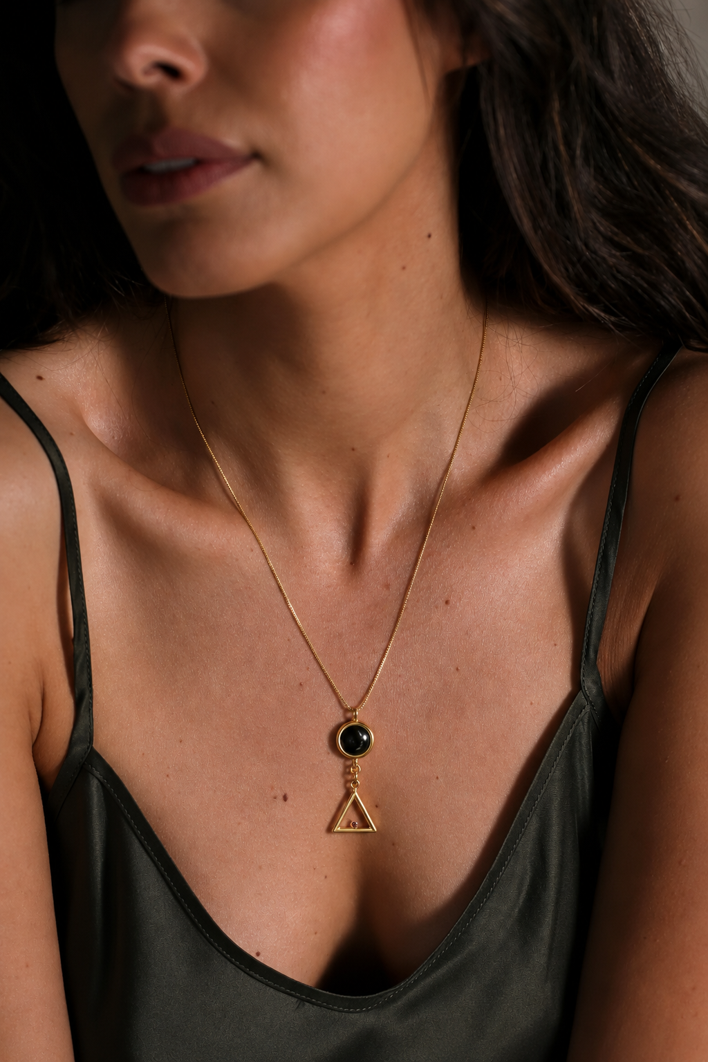 Gold Moon & Zodiac Element Necklace