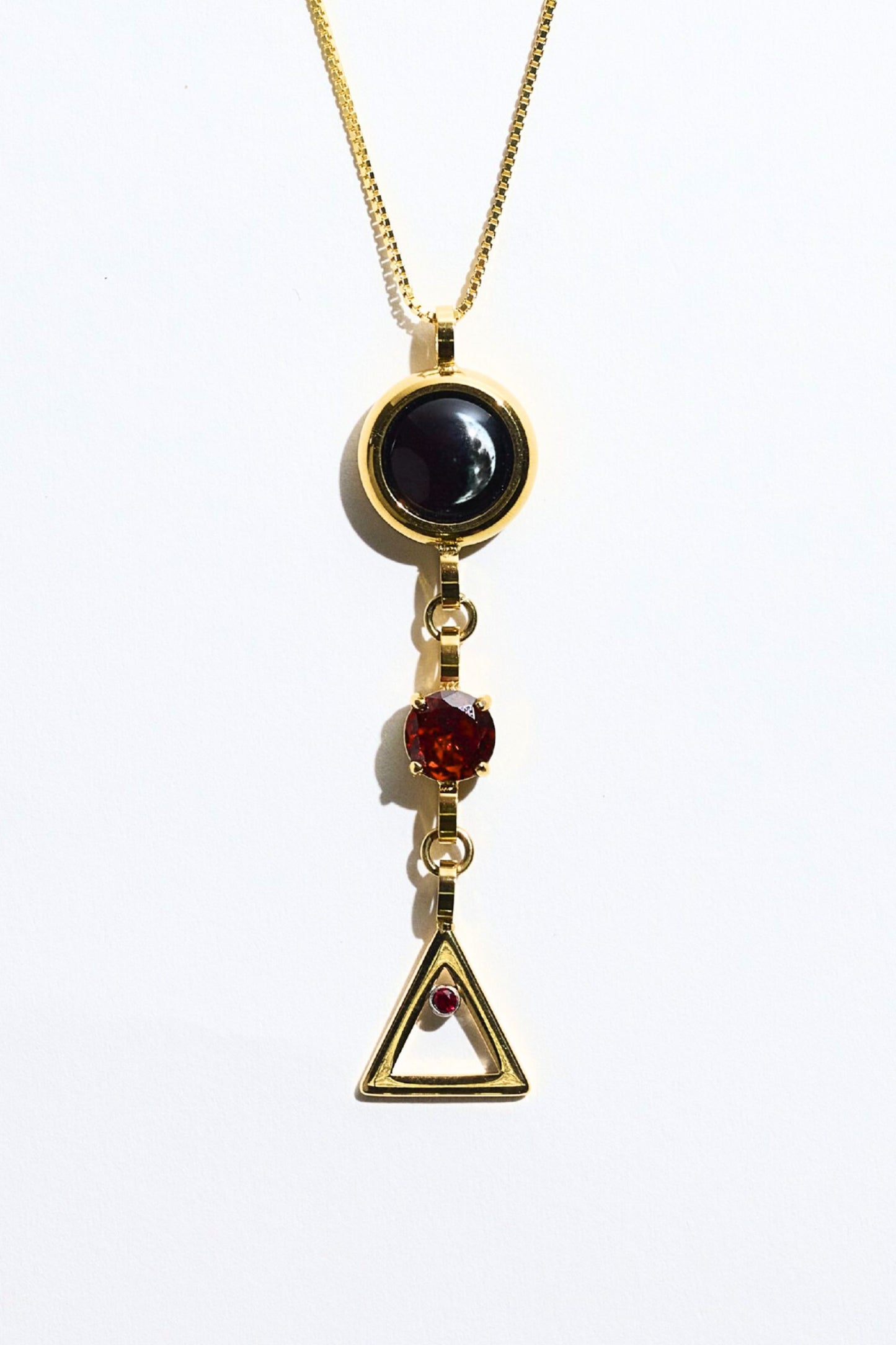 Gold Moon Birthstone Zodiac Necklace
