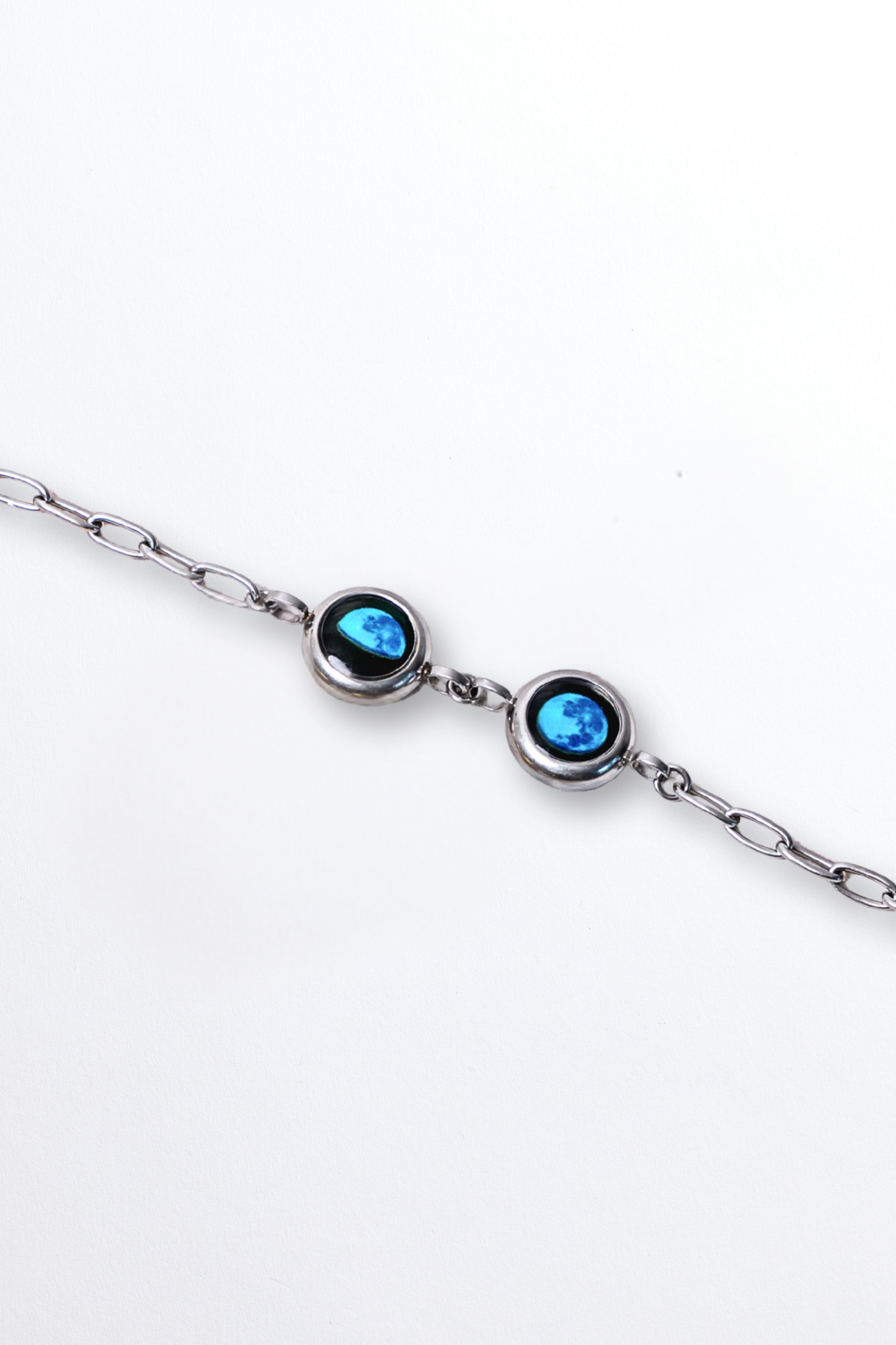 Silver Double Moon Power Bracelet