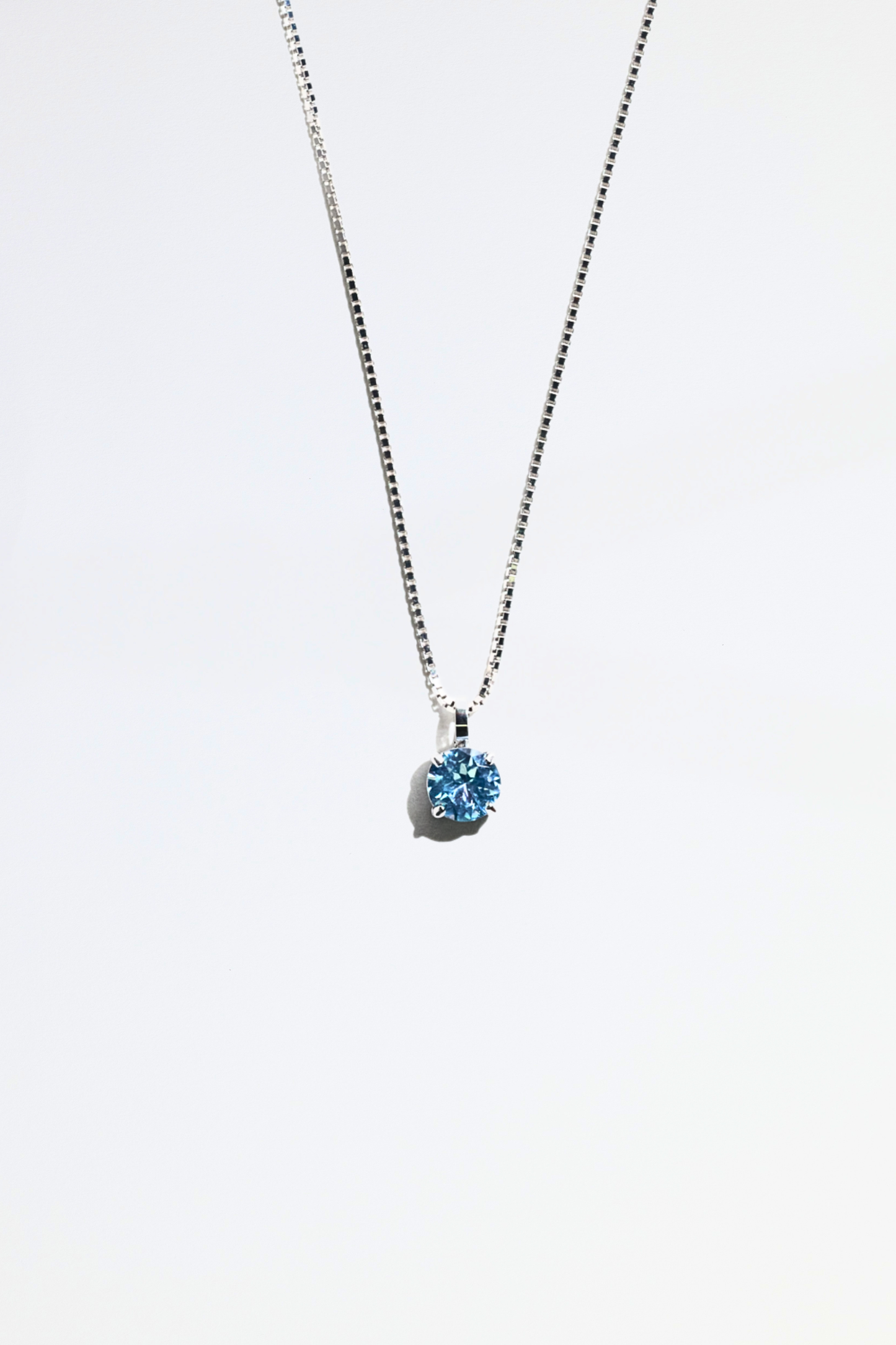 Silver Birthstone Necklace