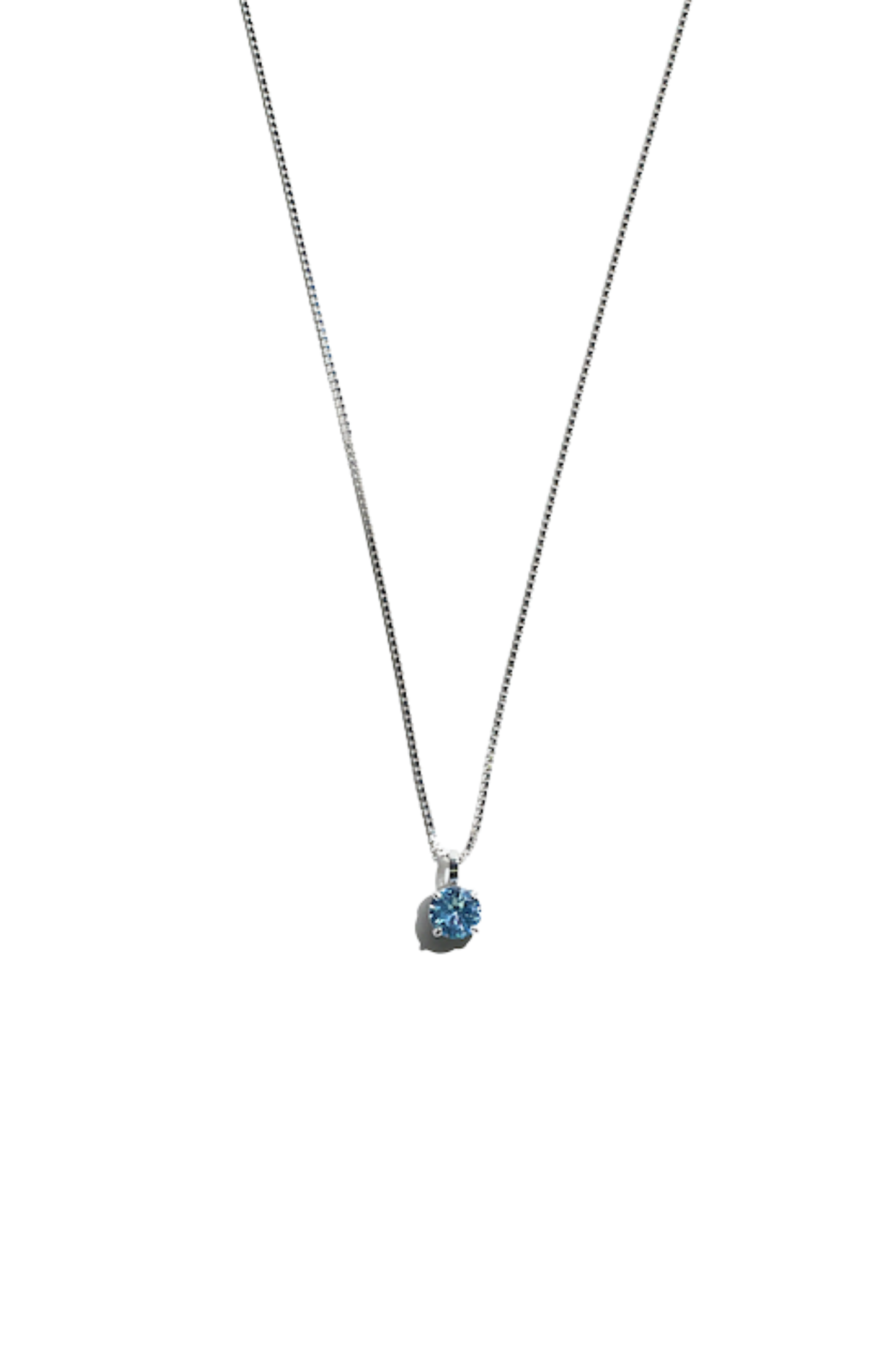 Silver Birthstone  Necklace