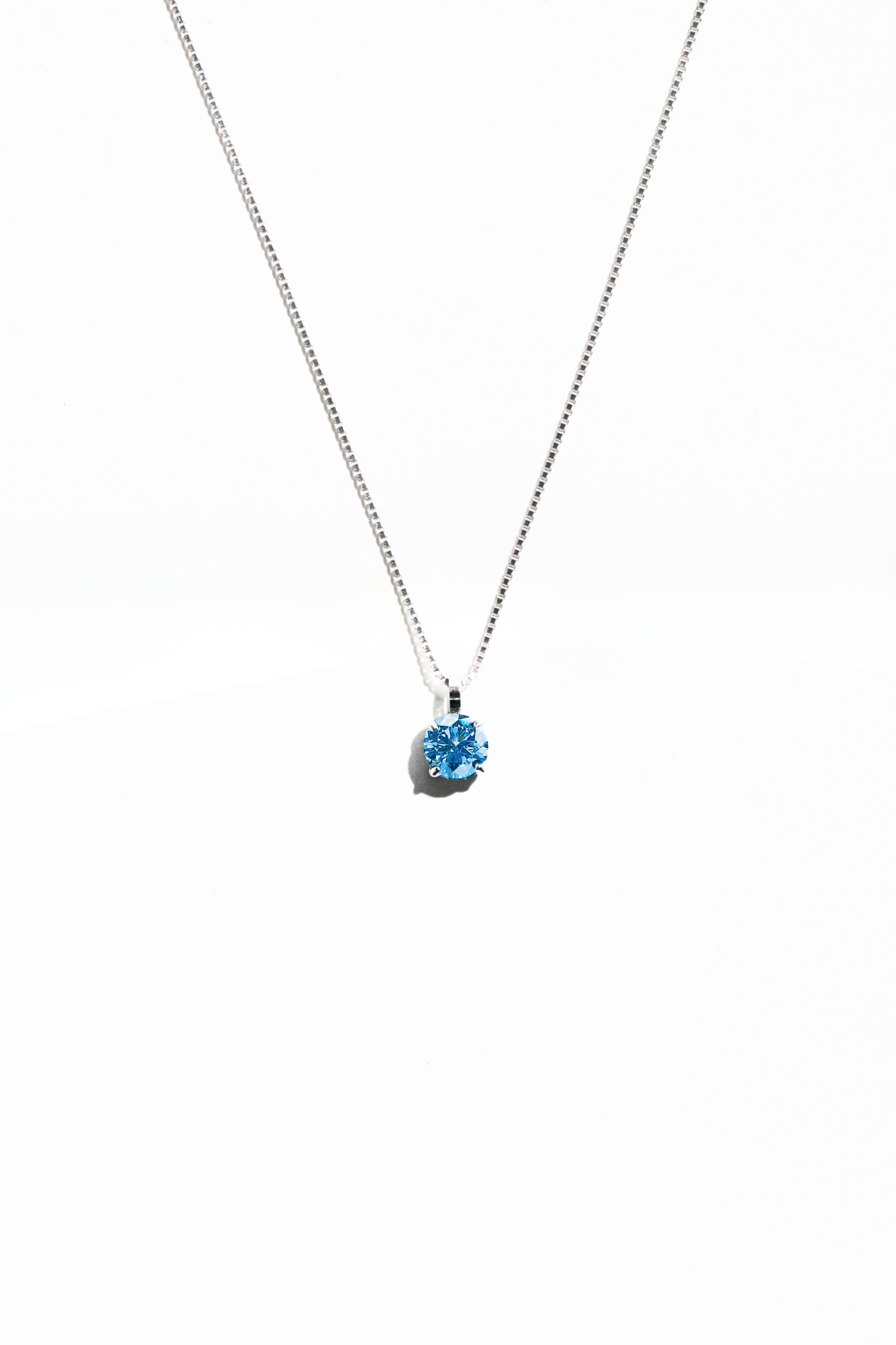 Silver Birthstone Necklace