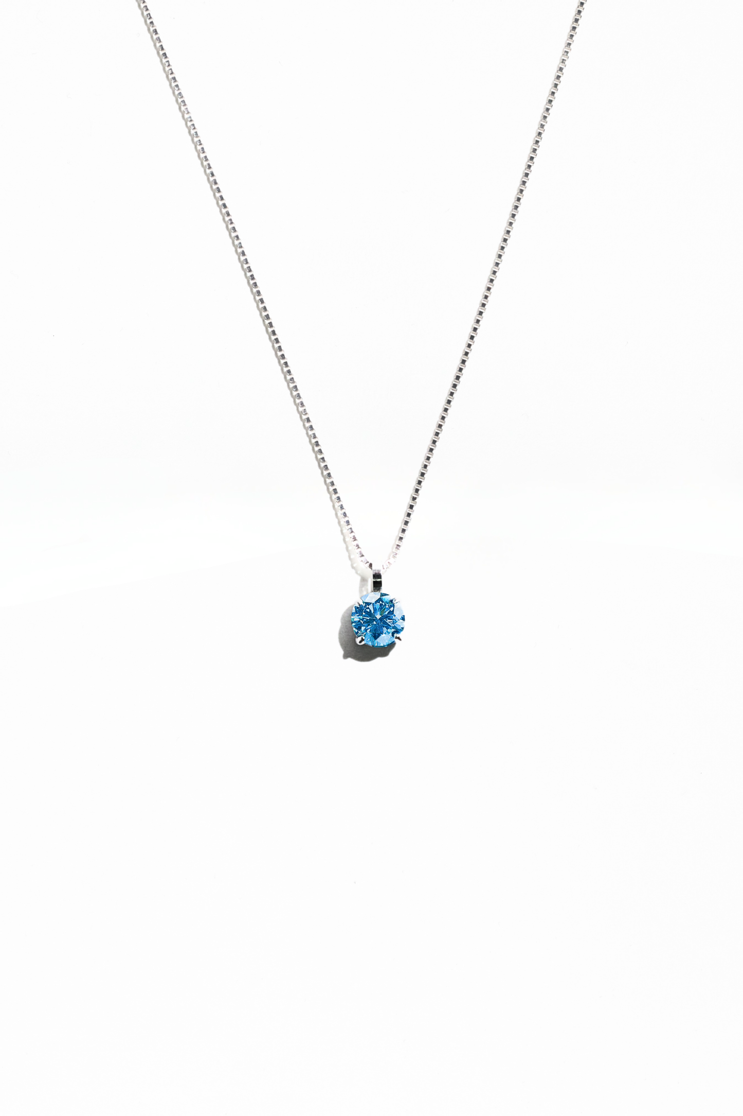 Silver Birthstone Necklace