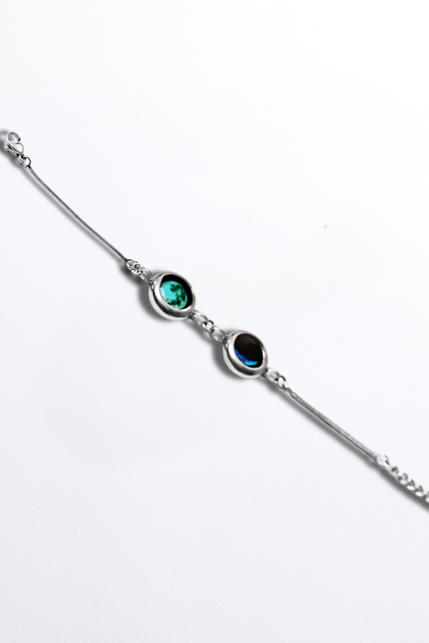 Silver Double Moon Bracelet