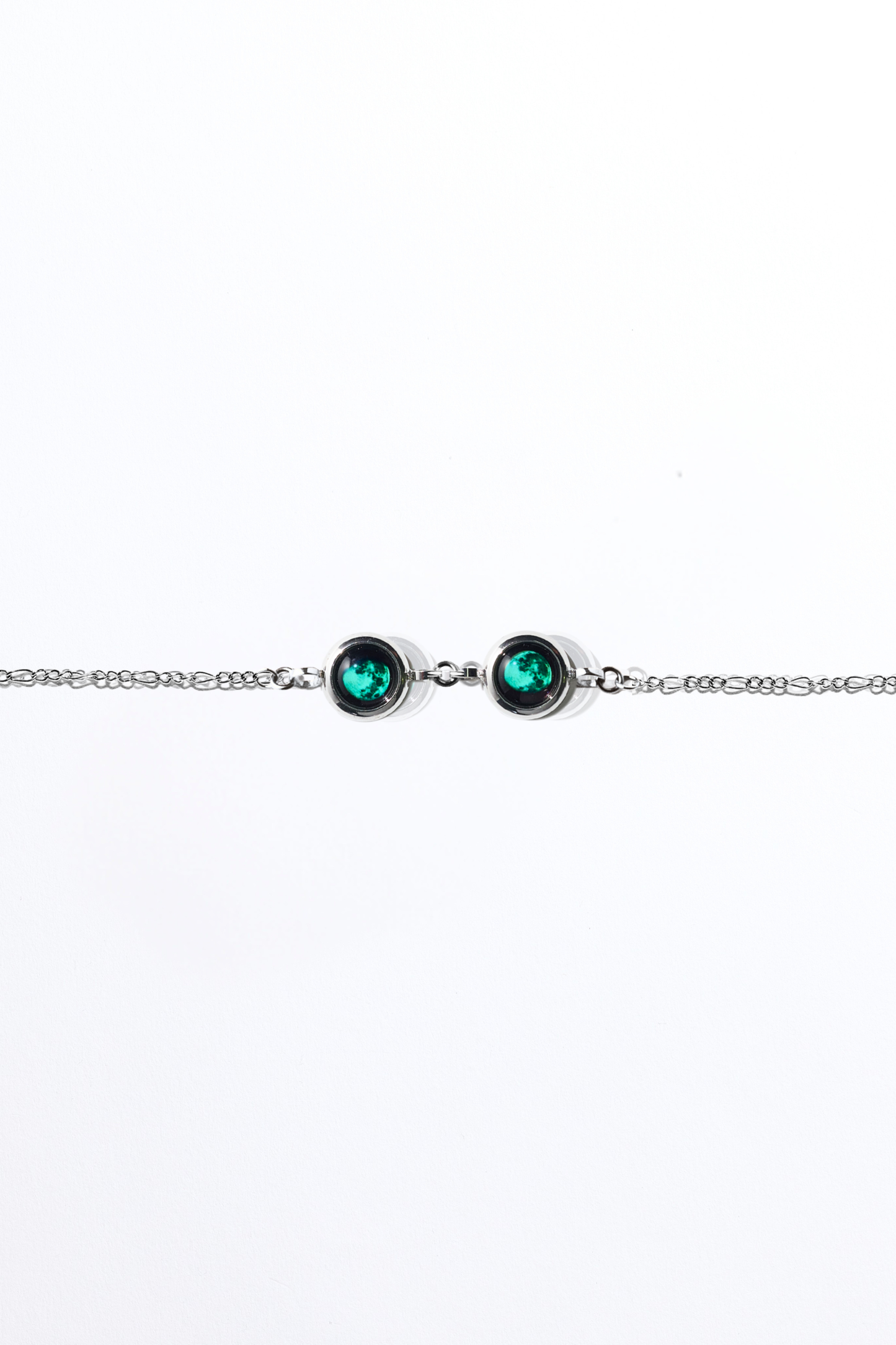 Silver Double Moon Bracelet