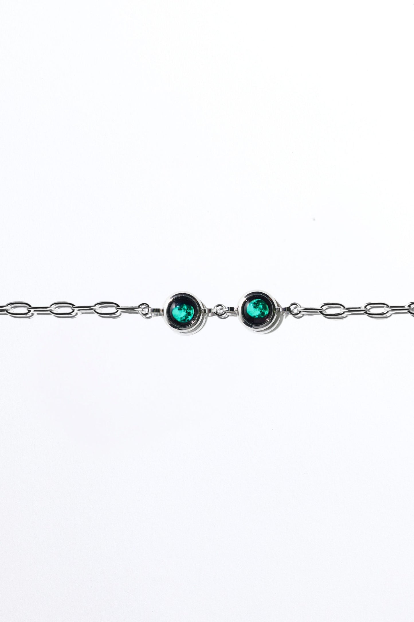 Silver Double Moon Power Bracelet