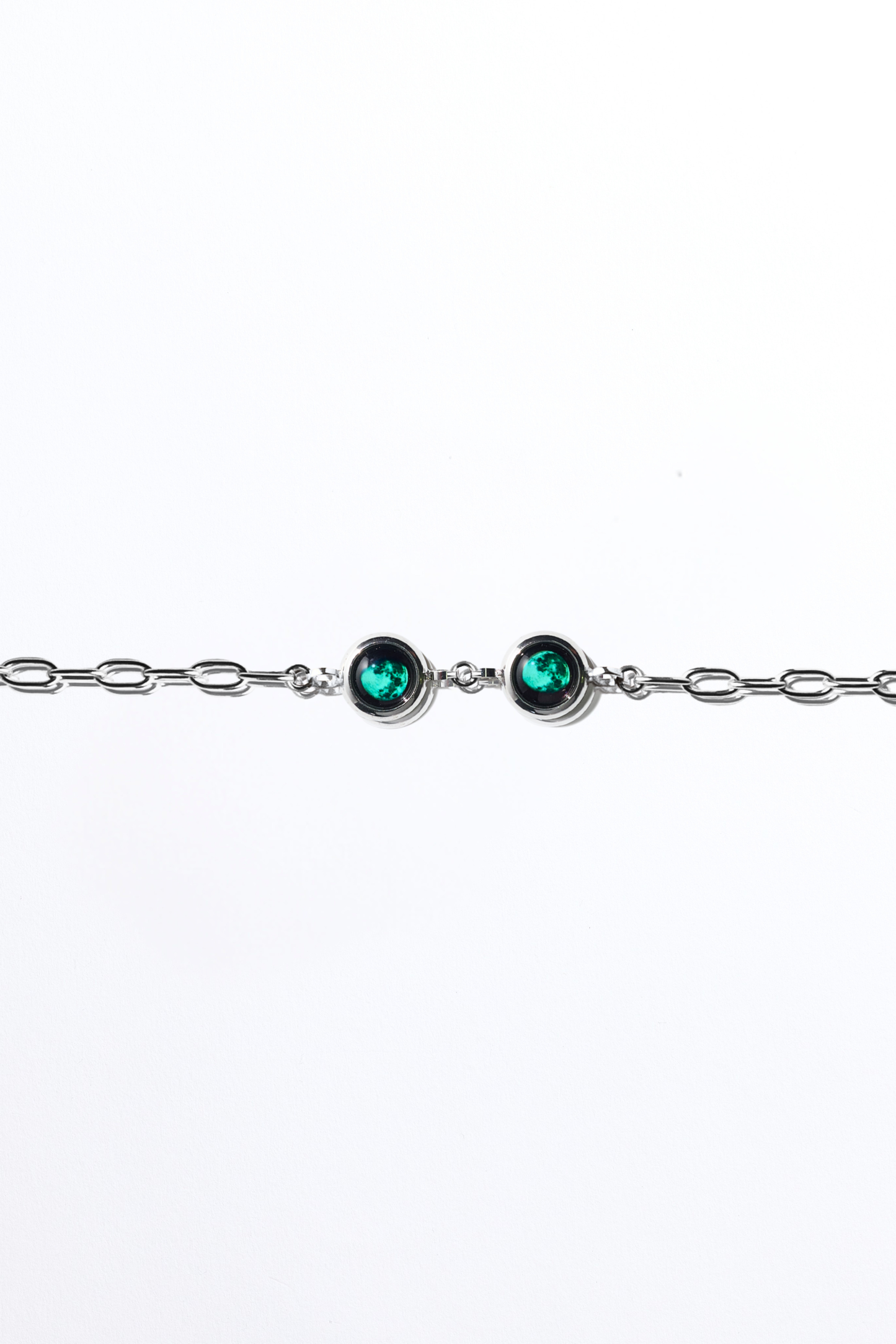 Silver Double Moon Power Bracelet