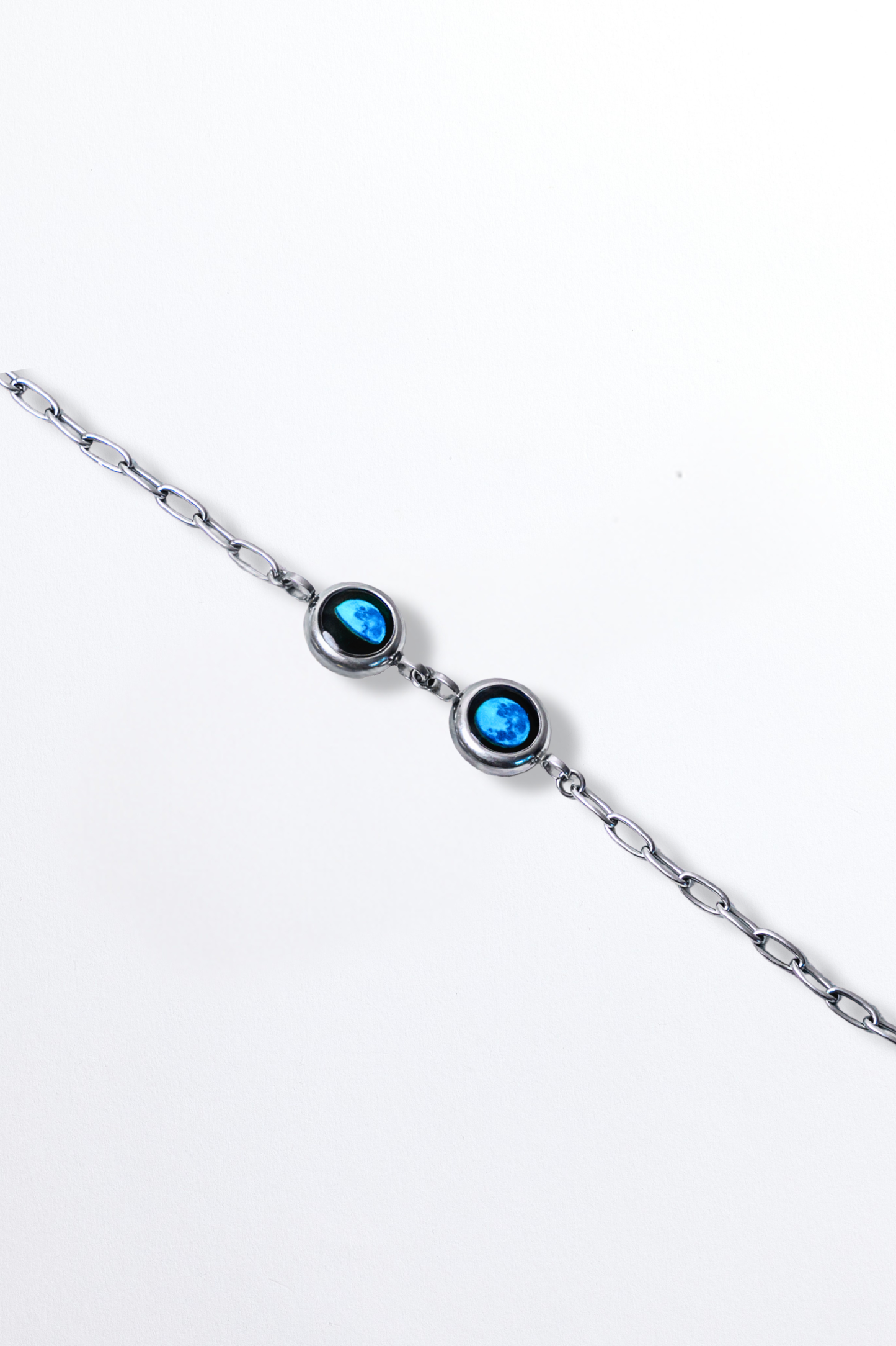 Silver Double Moon Power Bracelet