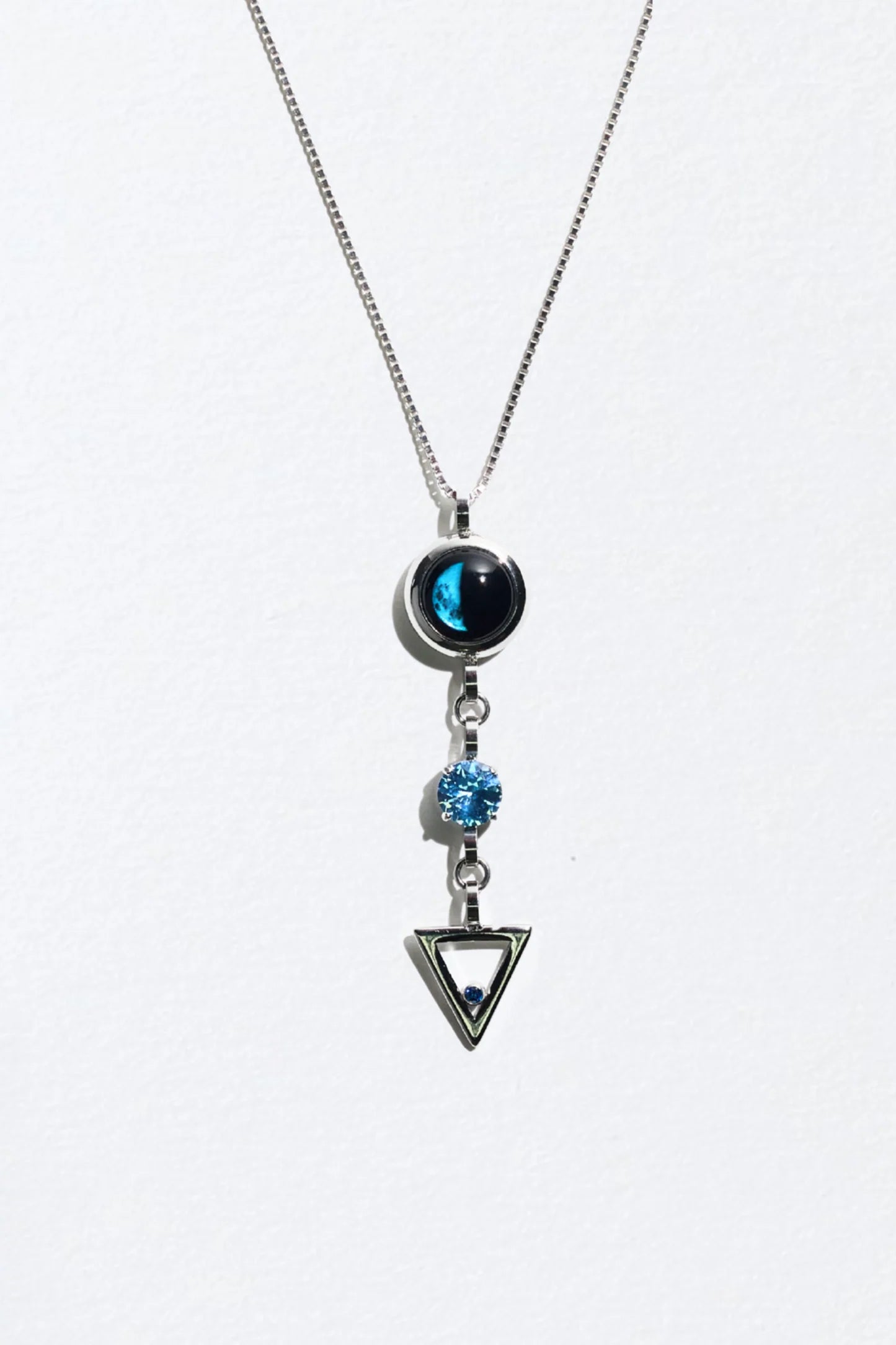 Black Moon Birthstone Zodiac Necklace