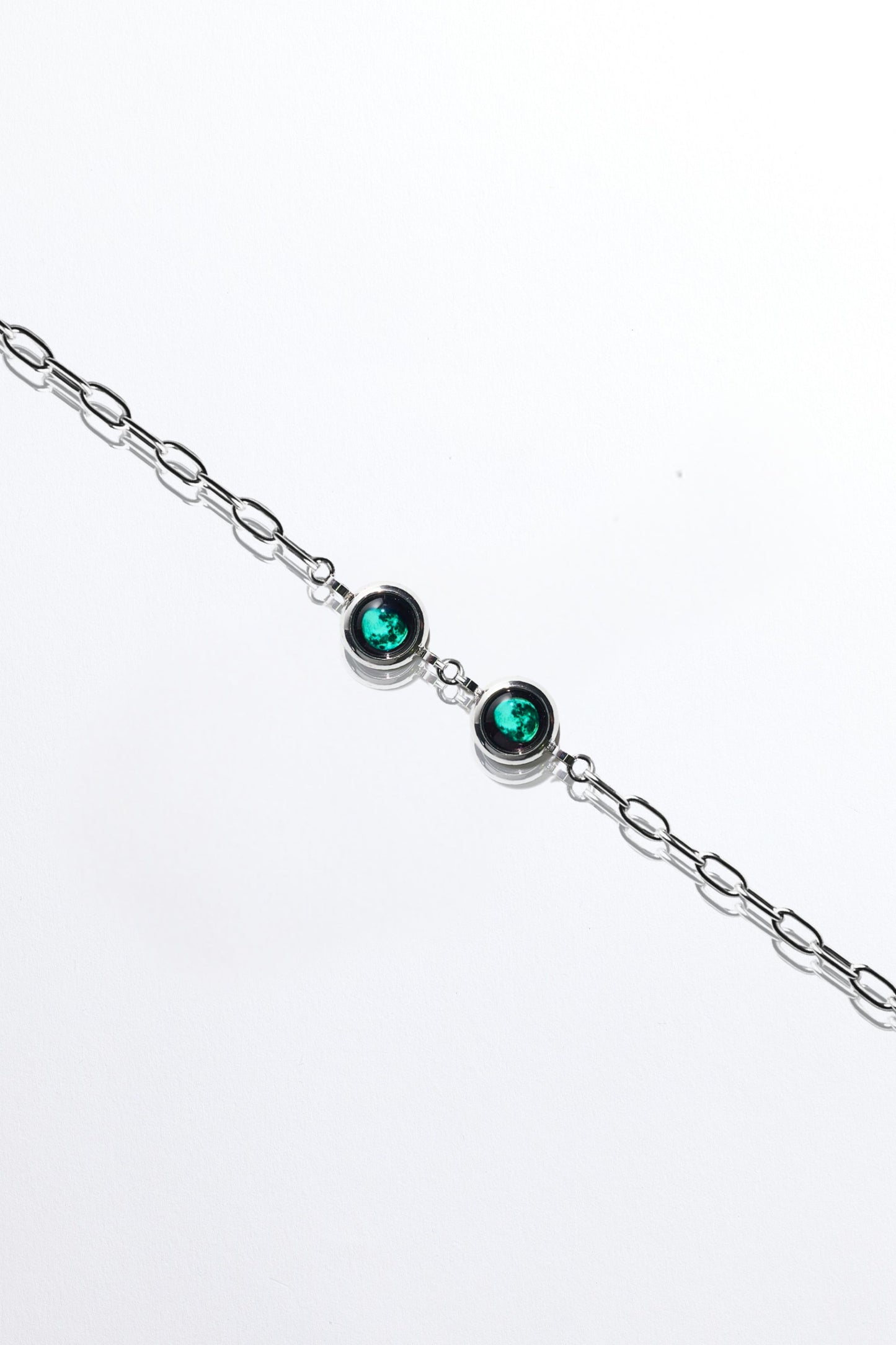 Silver Double Moon Power Bracelet