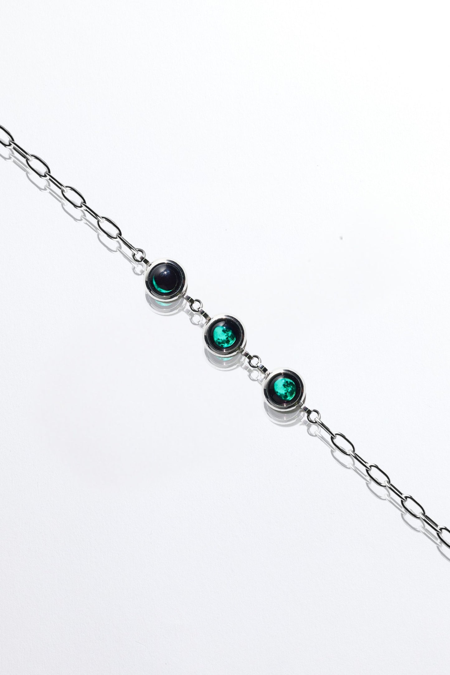 Silver Triple Moon Power Bracelet