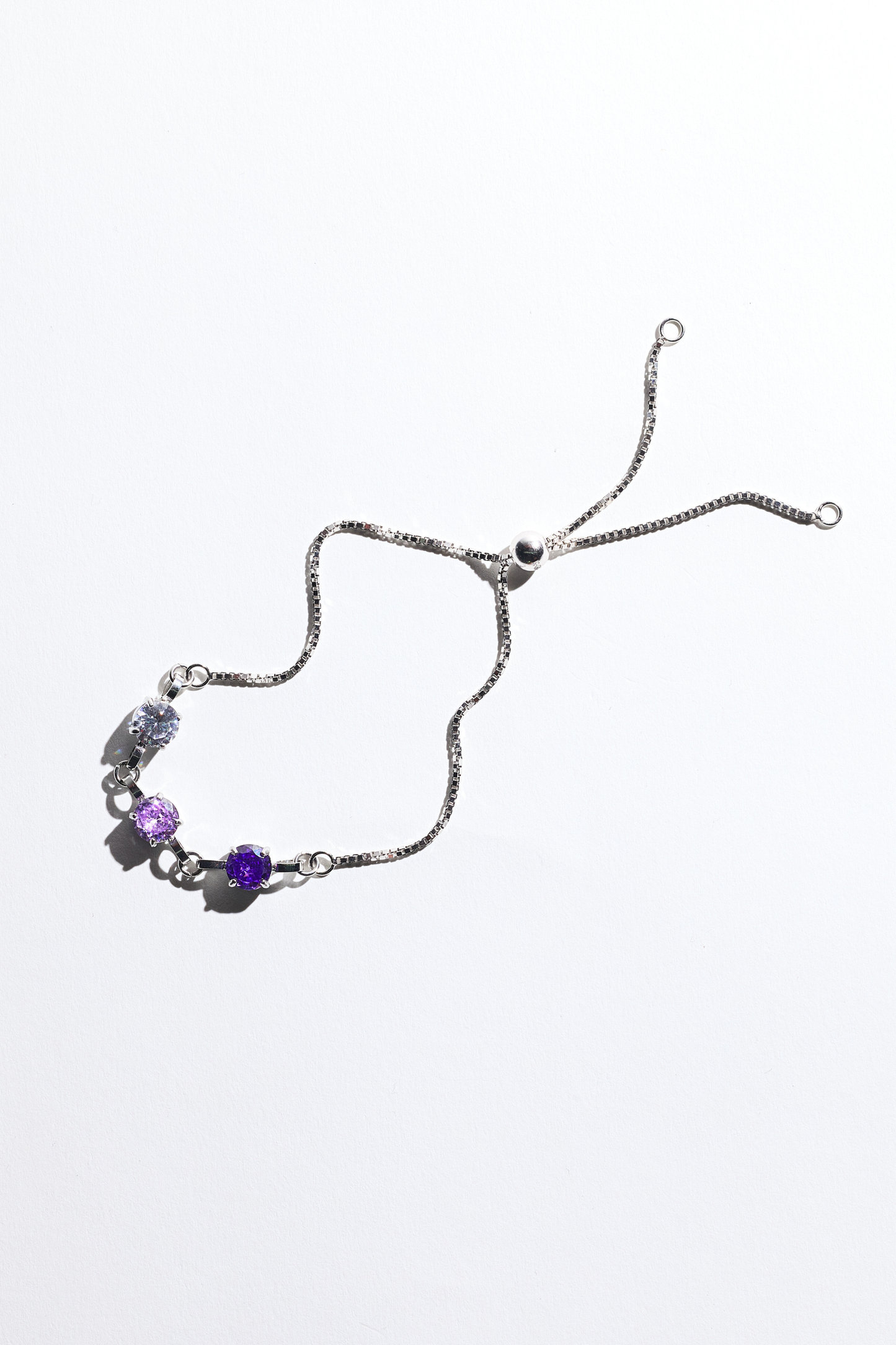 Silver Triple Birthstone Bracelet