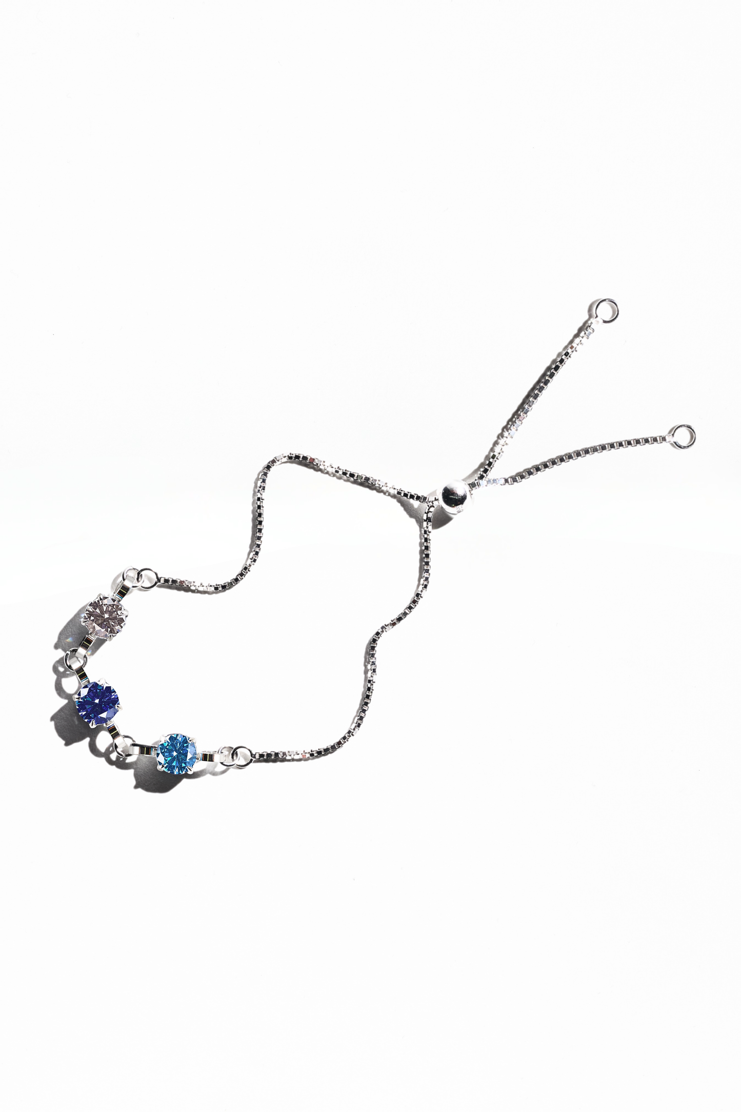 Silver Triple Birthstone Bracelet
