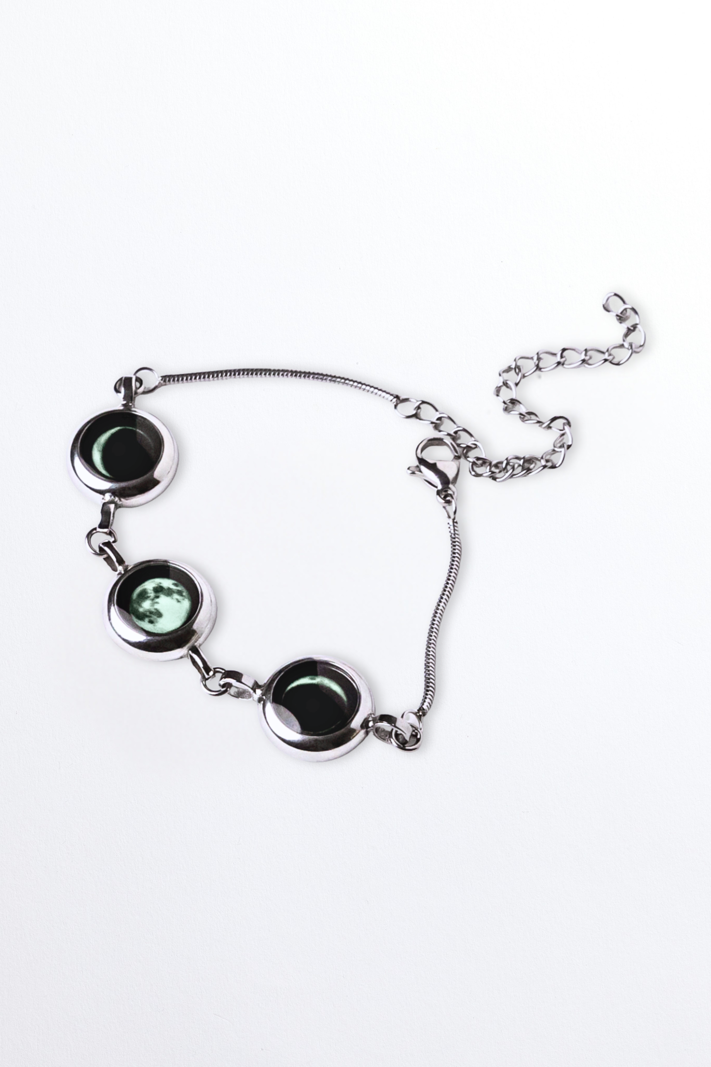 Silver Triple Moon Bracelet