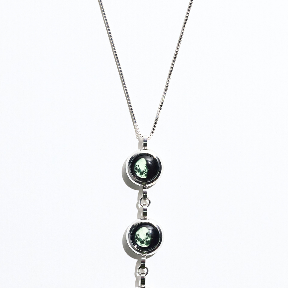 Silver Triple Moon Necklace