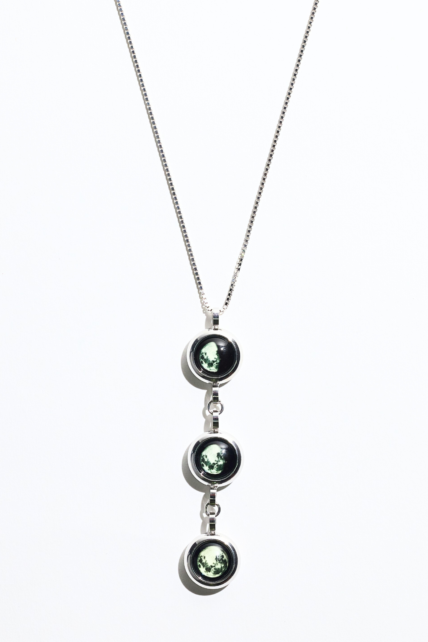 Silver Triple Moon Necklace