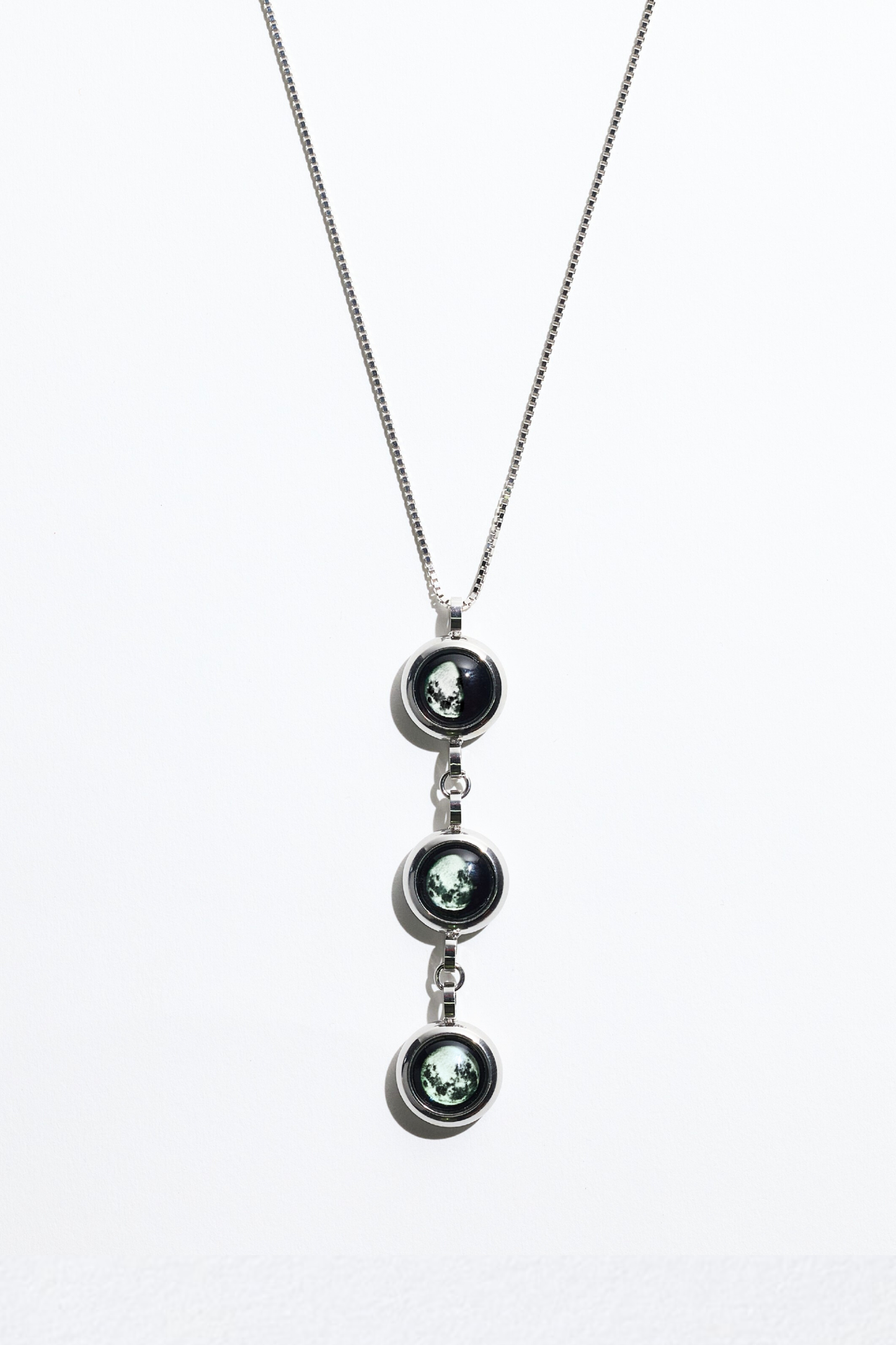 Silver Triple Moon Necklace
