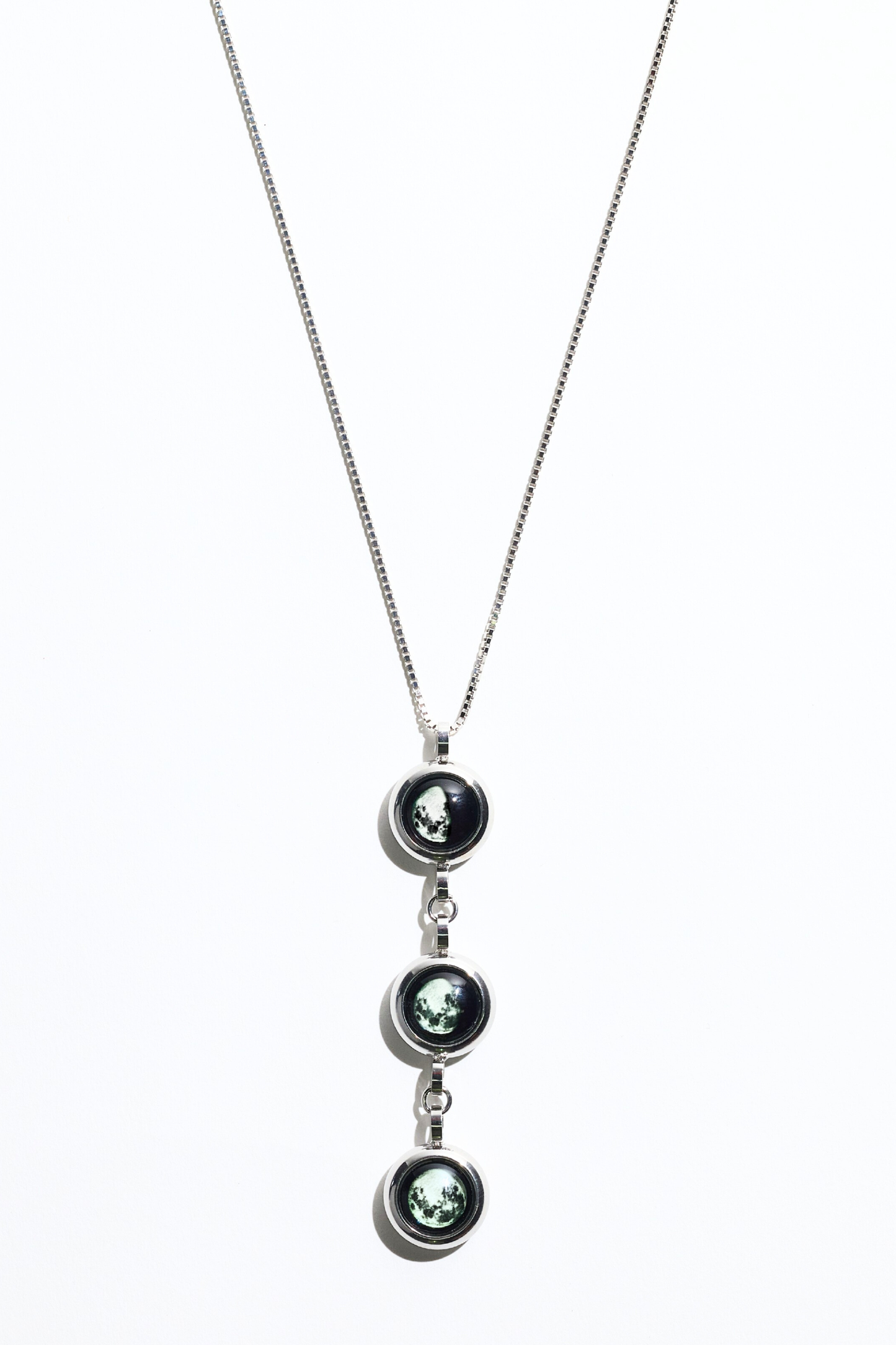 Silver Triple Moon Necklace