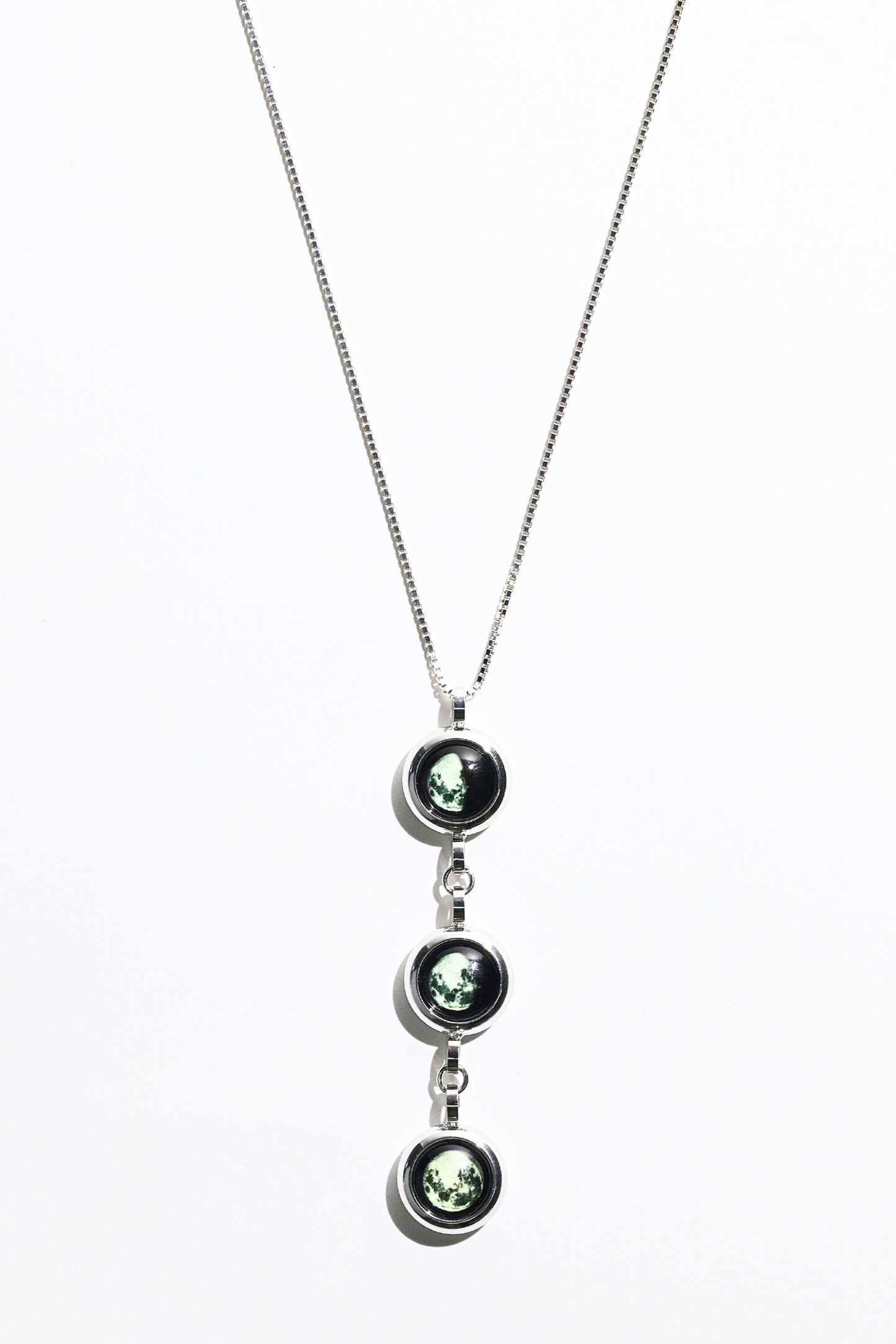 Silver Triple Moon Necklace