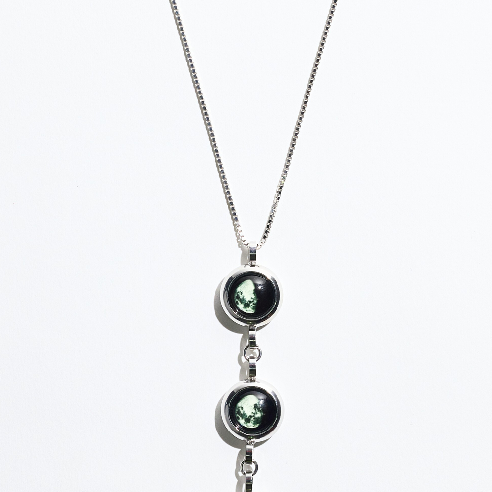 Silver Triple Moon Necklace