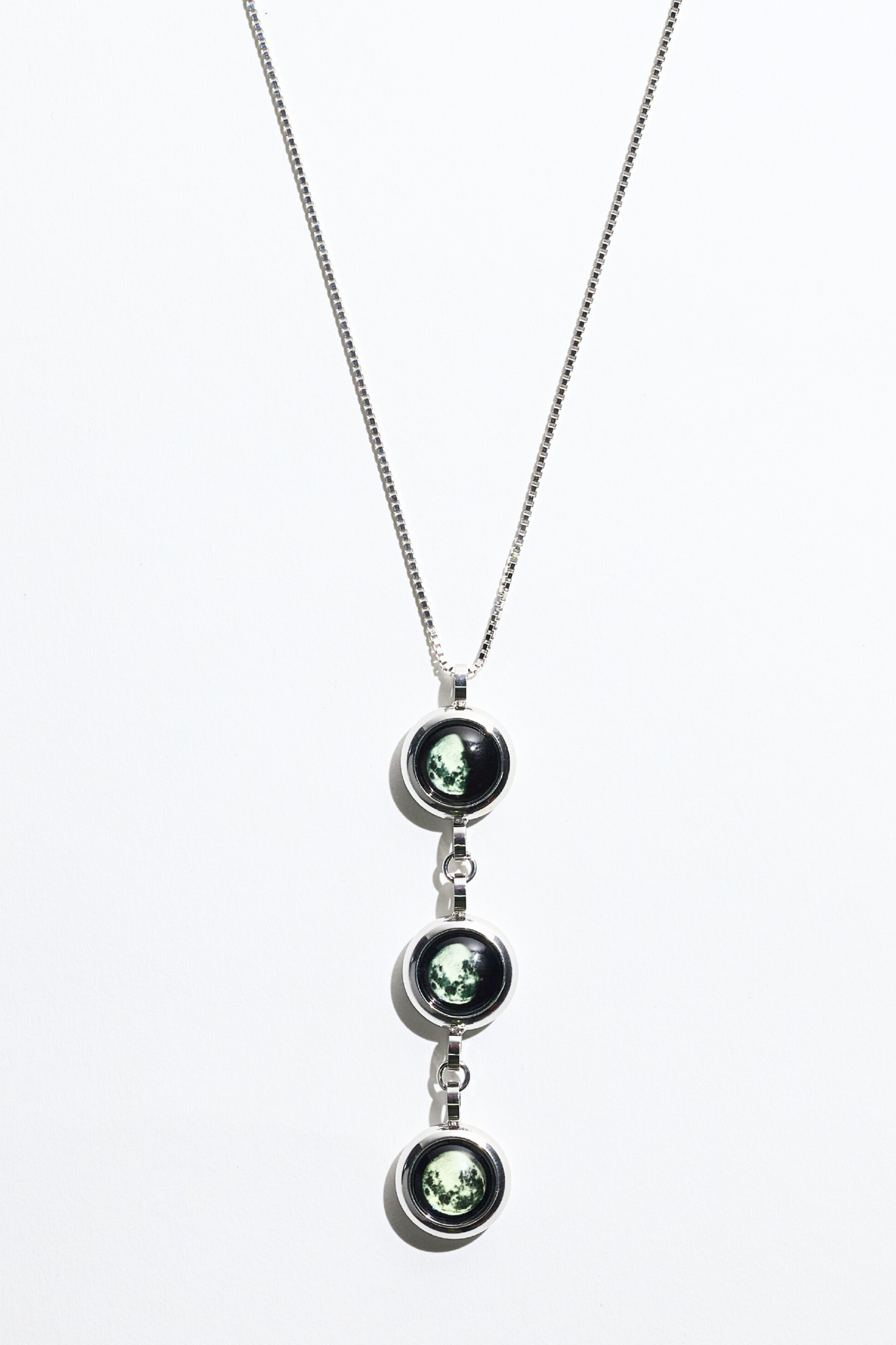Silver Triple Moon Necklace