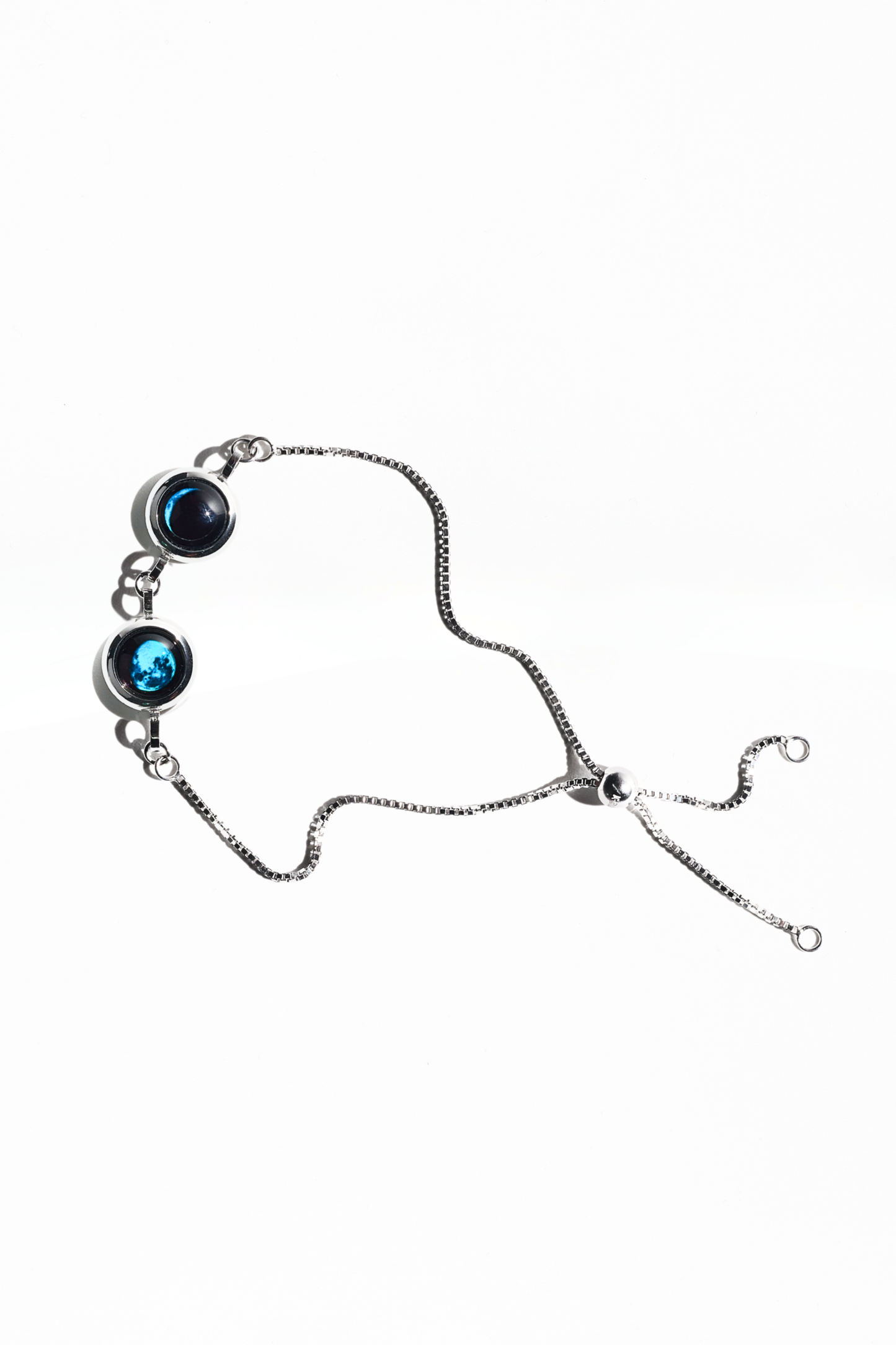 Silver Double Moon Bracelet