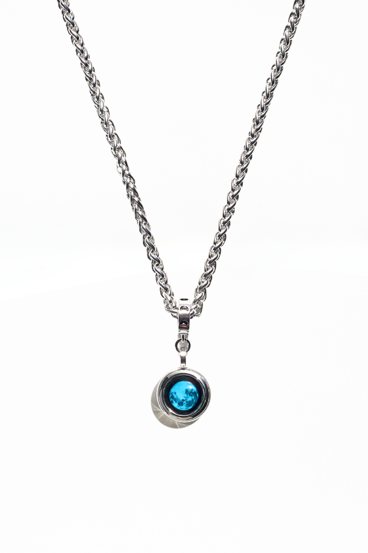 Silver Flower Basket Necklace