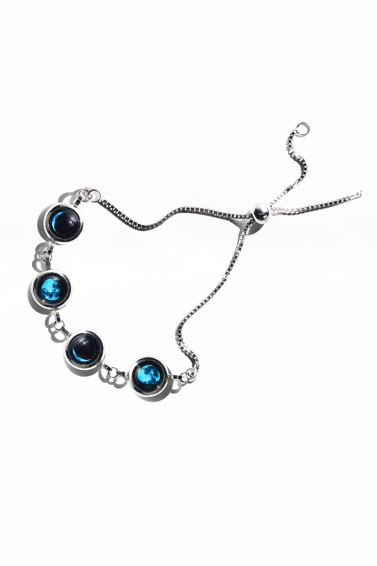 Silver Four Moon Bracelet