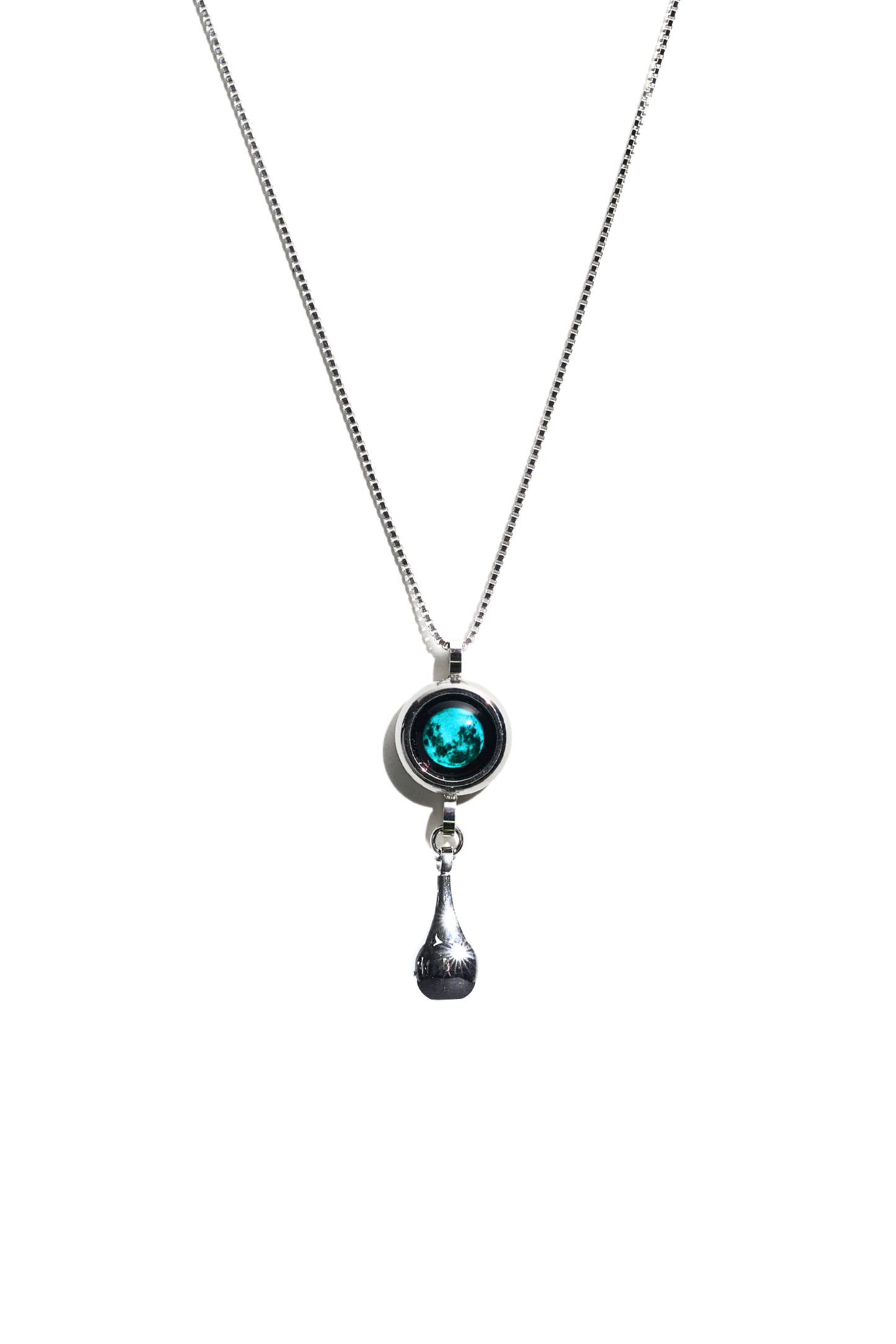 Silver Moon & Ash Holder Necklace