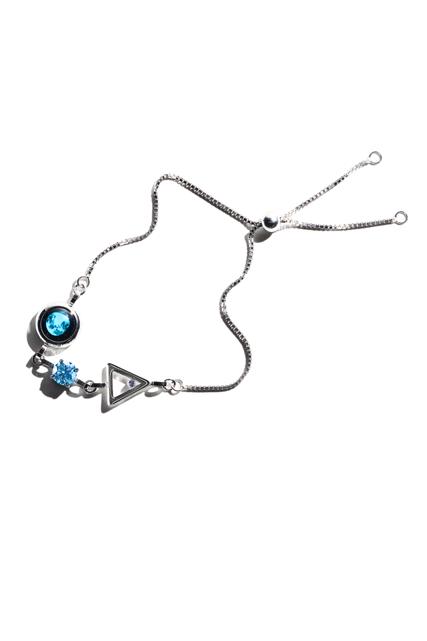 Silver Moon Birthstone Zodiac Bracelet