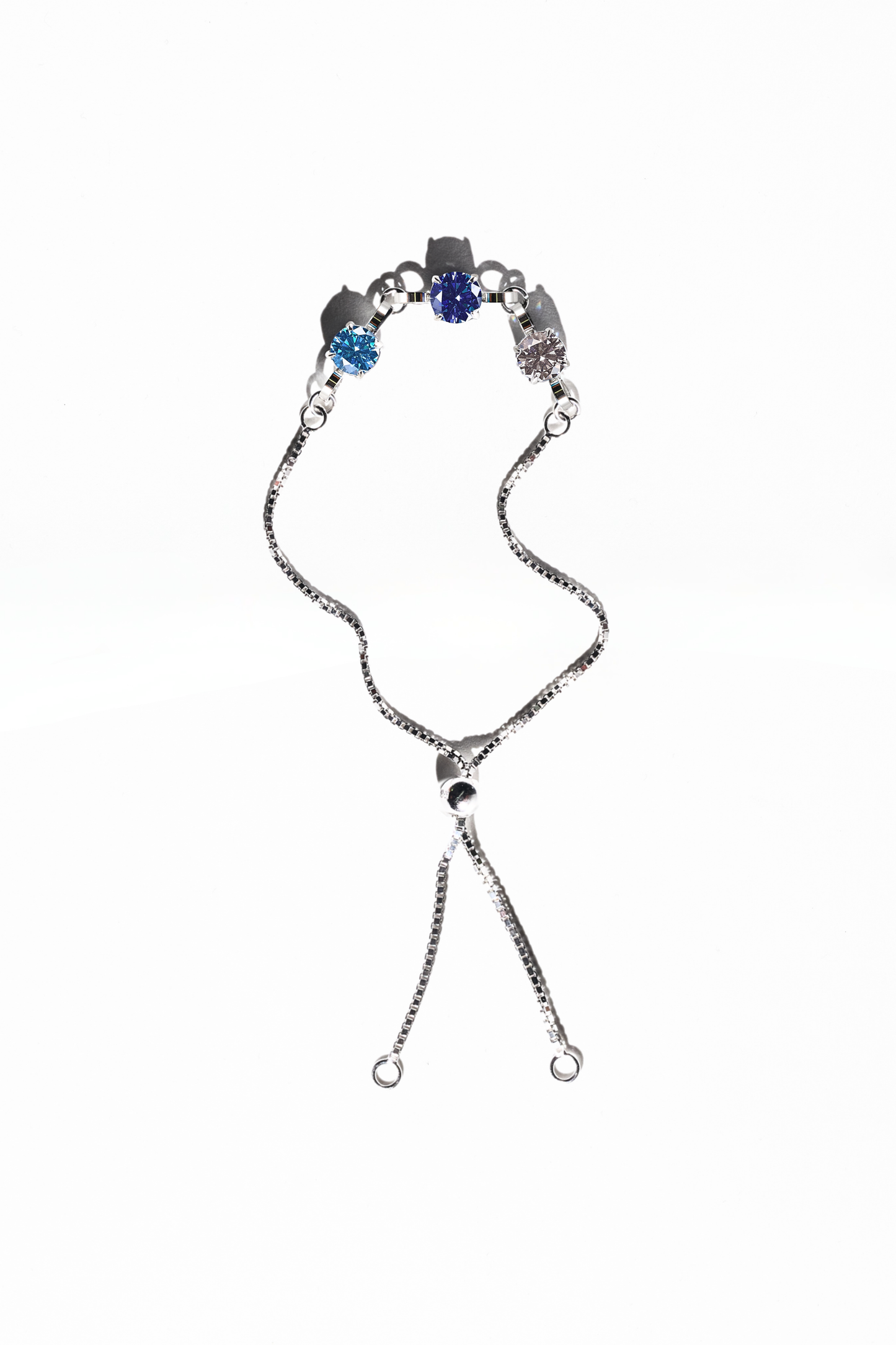 Silver Triple Birthstone Bracelet