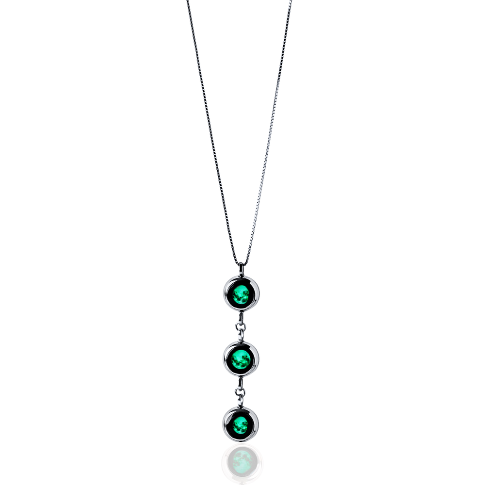 
                  
                    Triple Moon Phase Necklace - Silver
                  
                