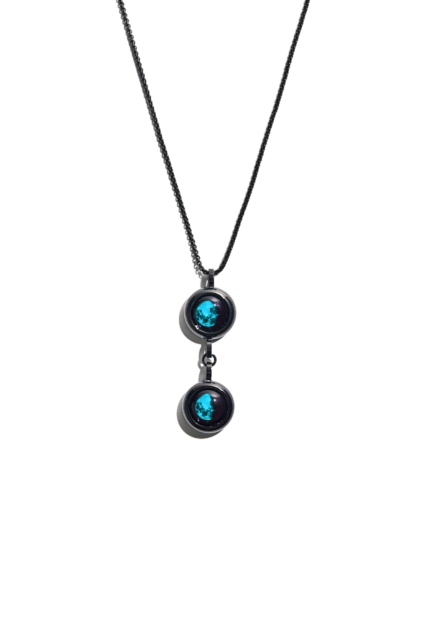 Black Double Moon Necklace