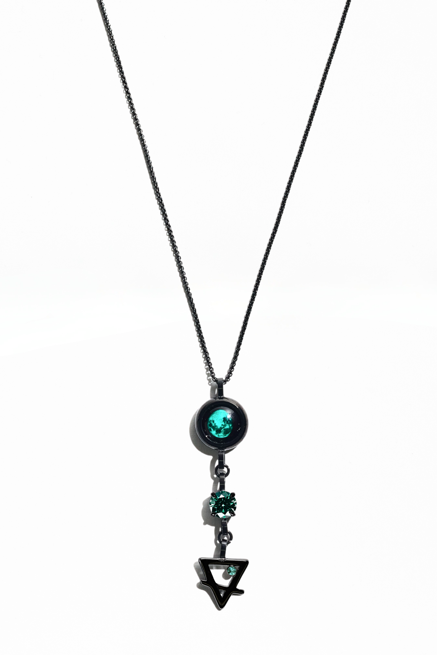 Black Moon Birthstone Zodiac Necklace