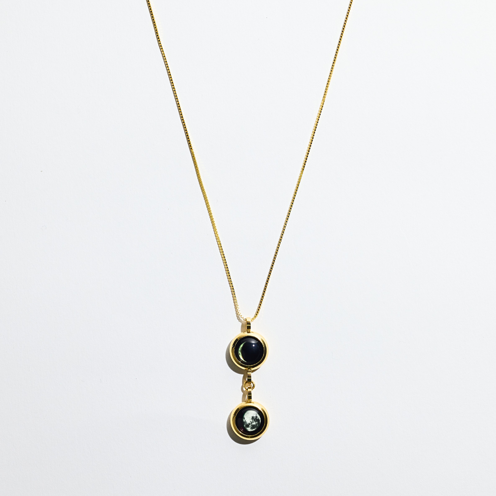 Double Moon Necklace