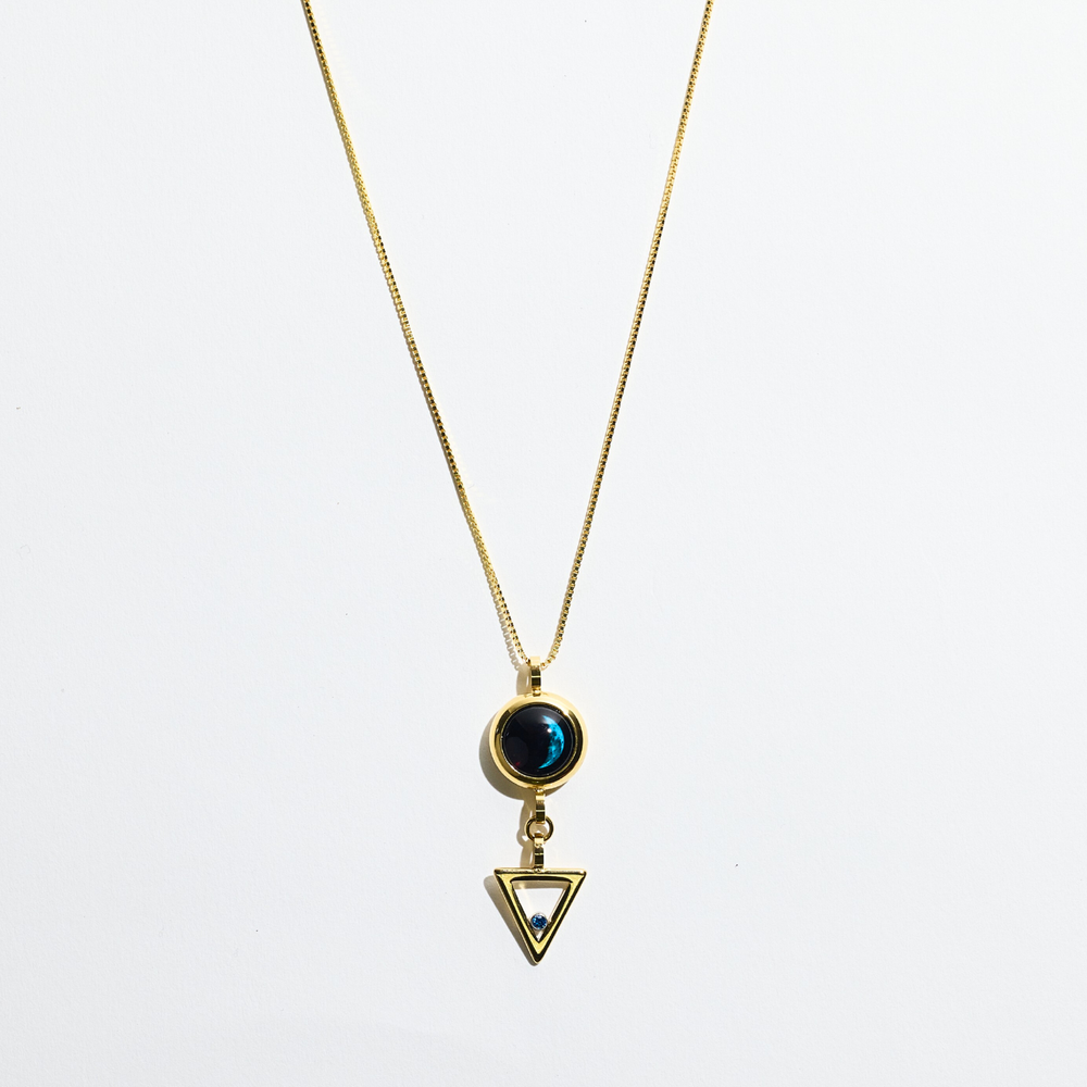 Moon & Zodiac Element Necklace