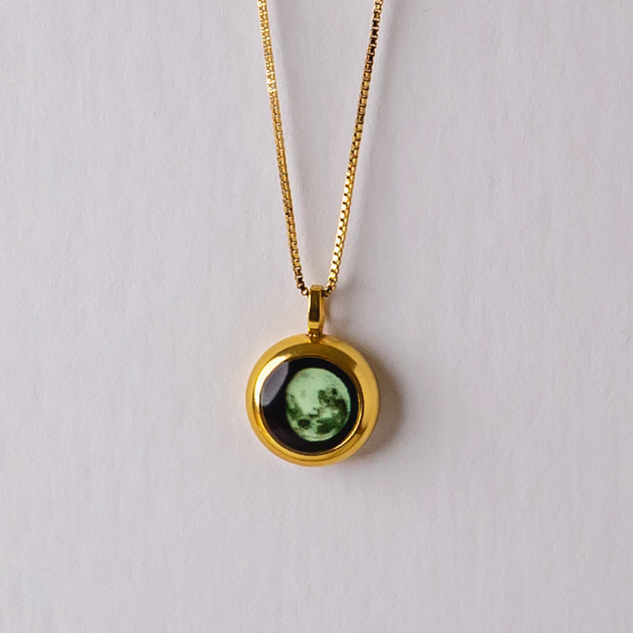 Classic Moon Phase Necklace - Gold