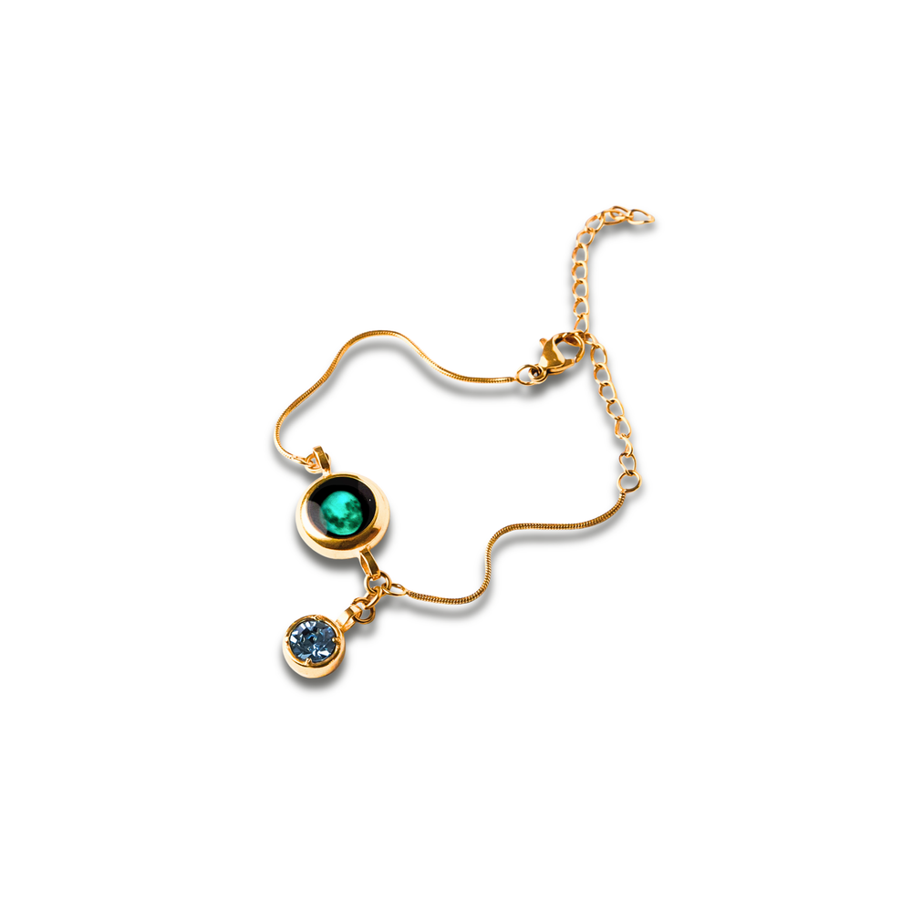 
                  
                    Moon Phase Bracelet with Birthstone - Gold
                  
                