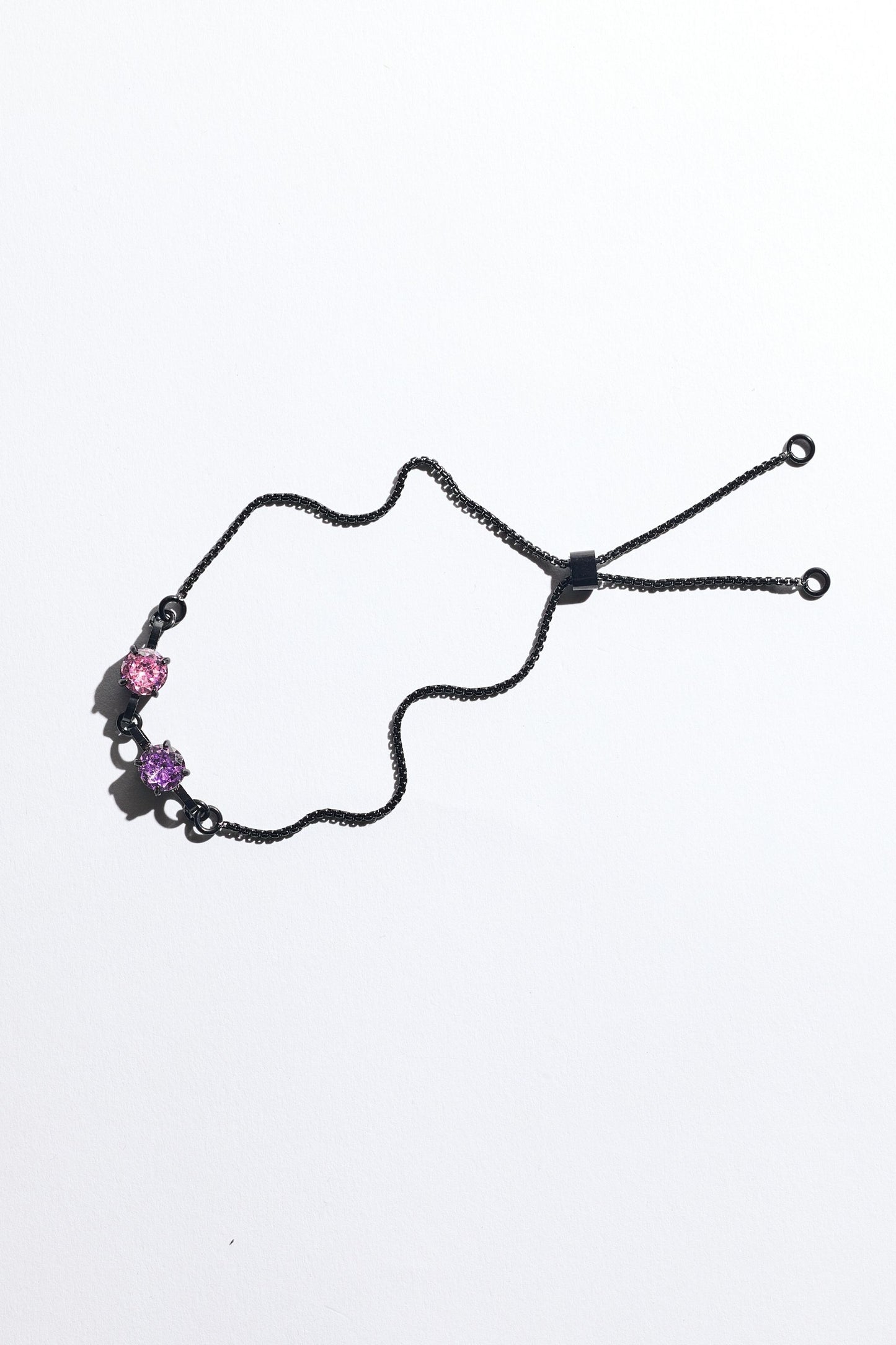 Black Double Birthstone Bracelet