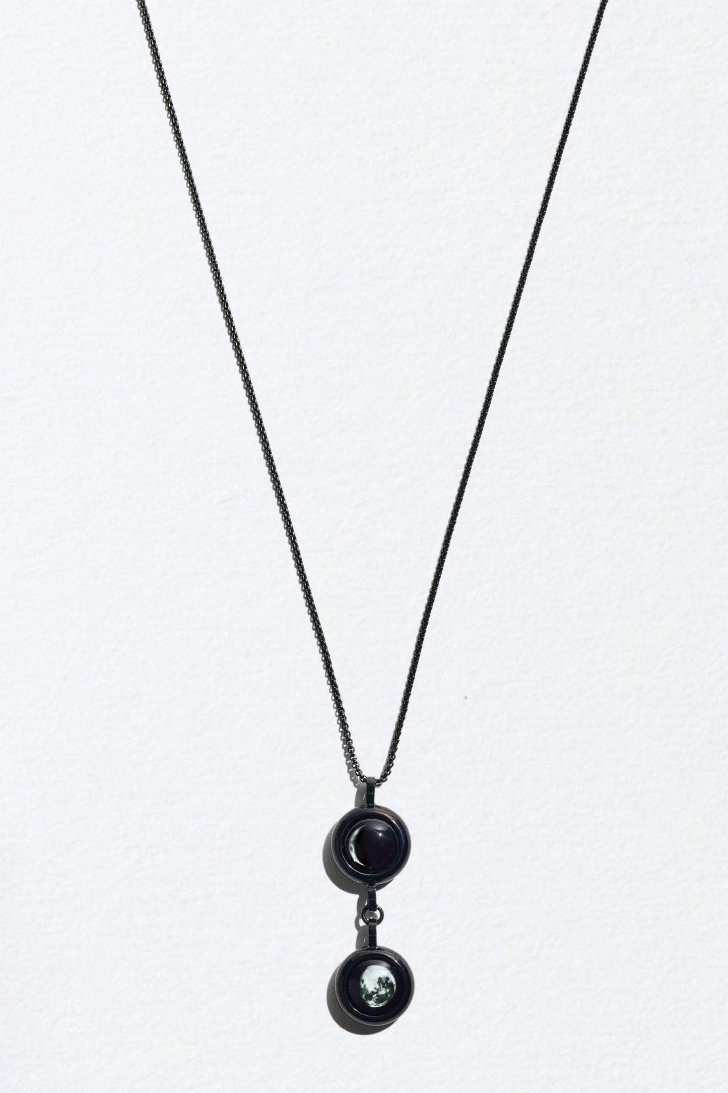 Black Double Moon Necklace