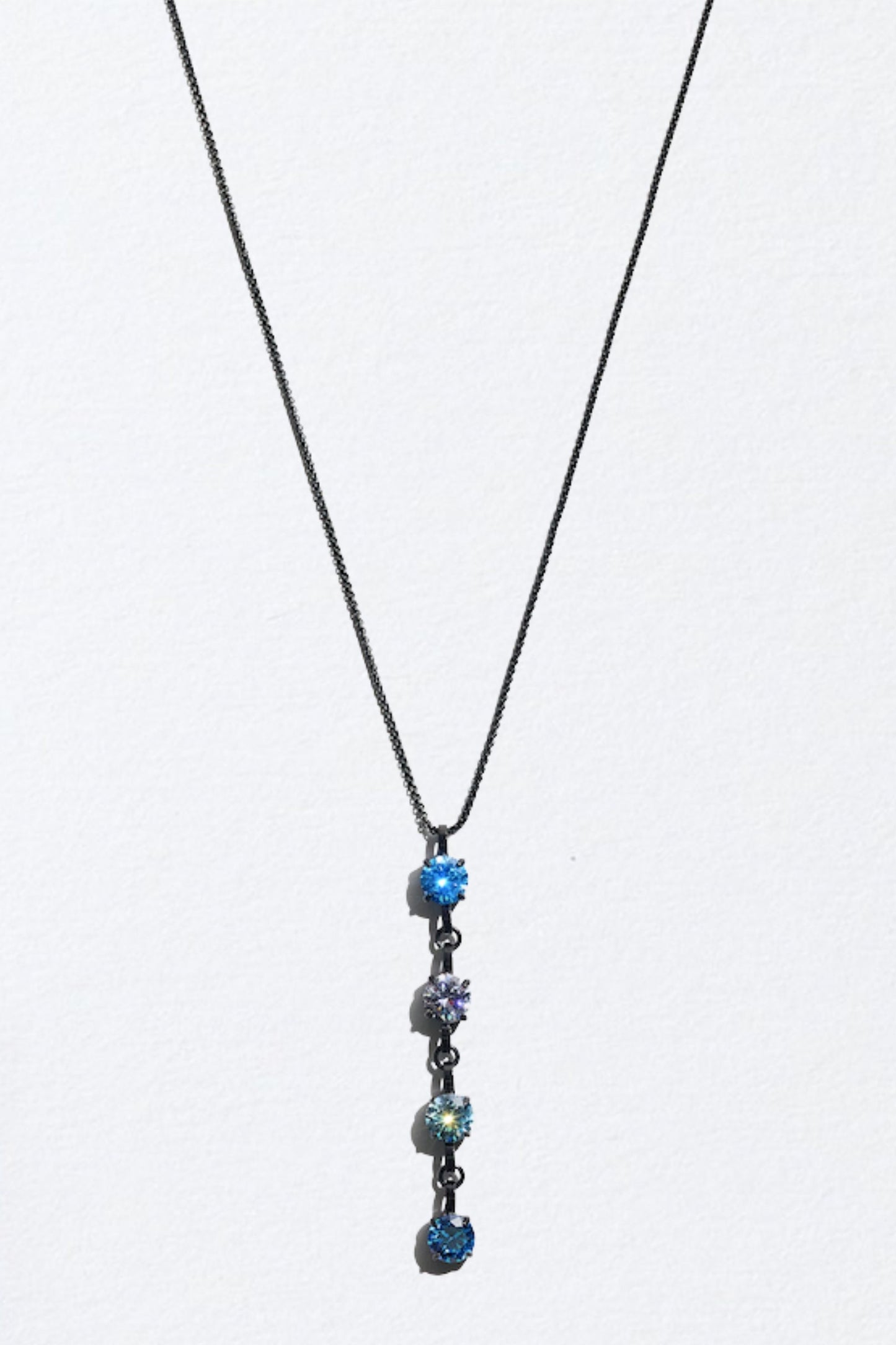 Black Four Birthstone Necklace