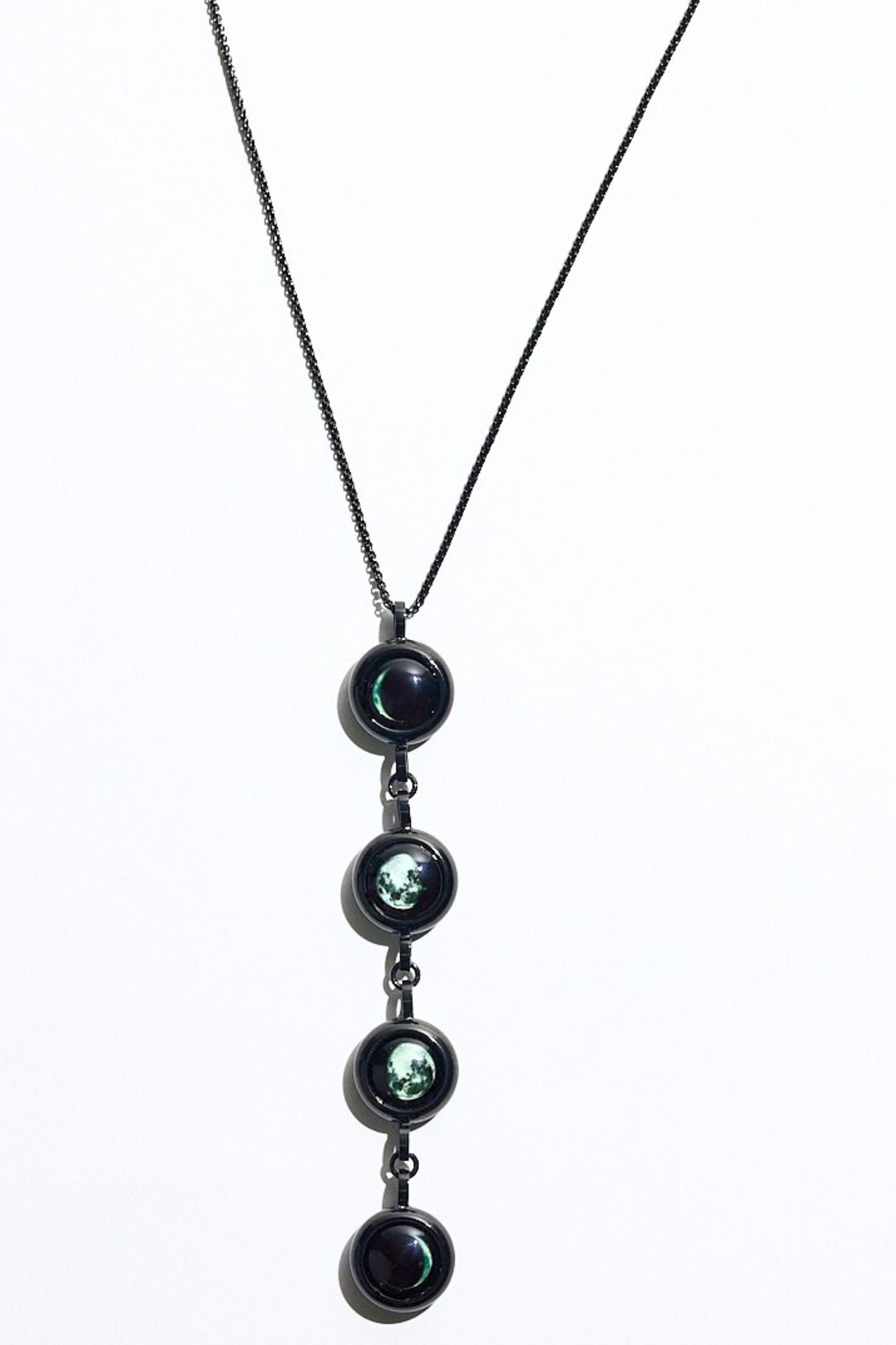 Black Four Moon Necklace
