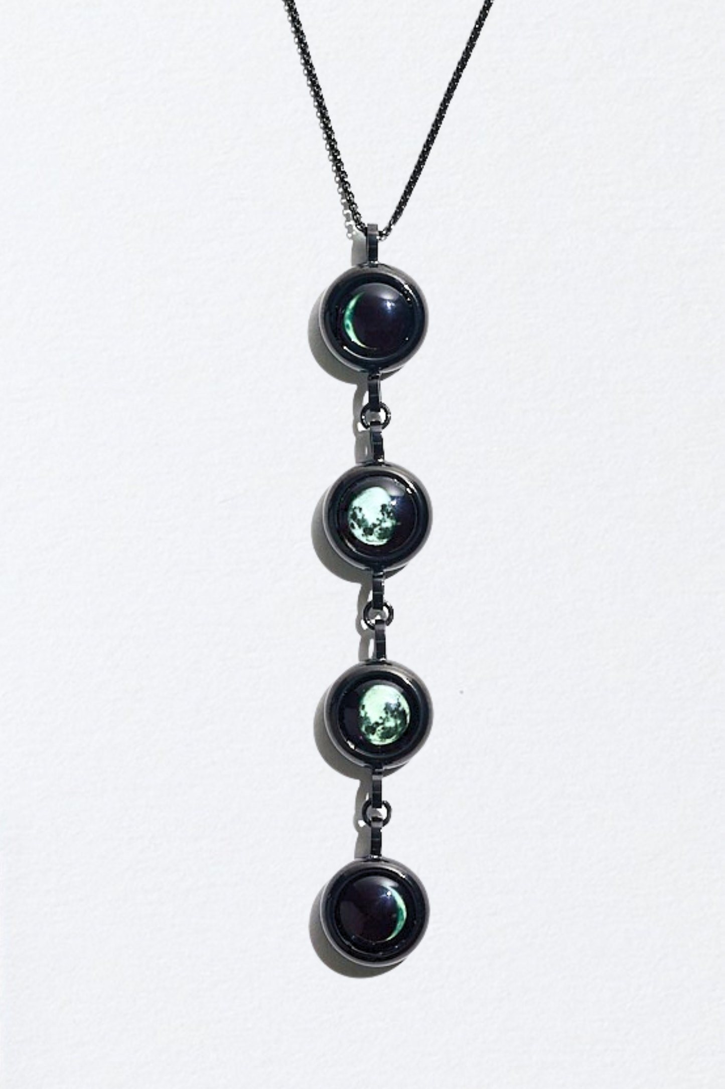 Black Four Moon Necklace