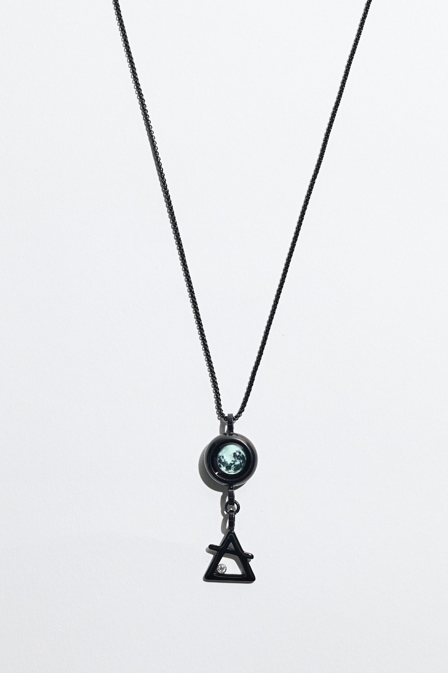 Black Moon & Zodiac Element Necklace