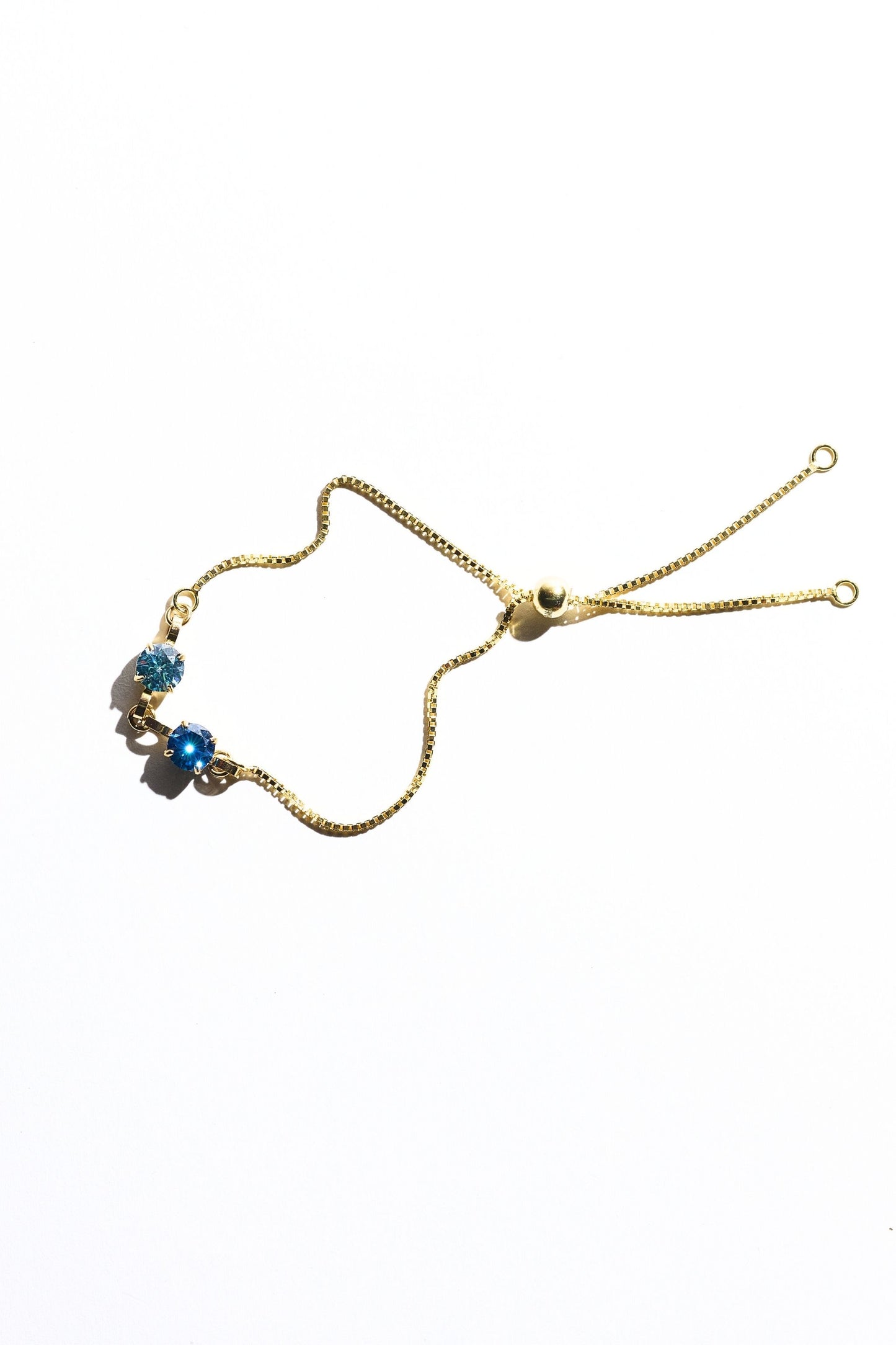 Gold Double Birthstone Bracelet