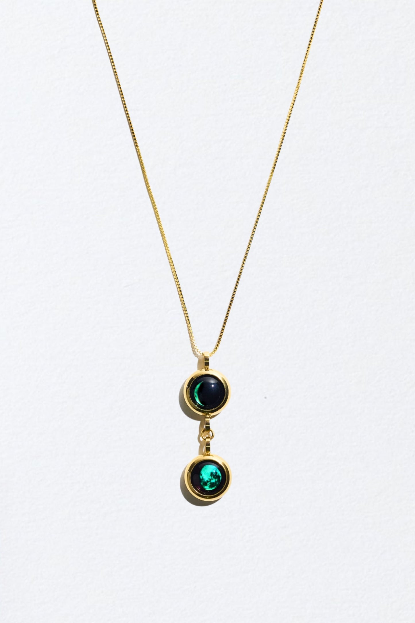 Gold Double Moon Necklace