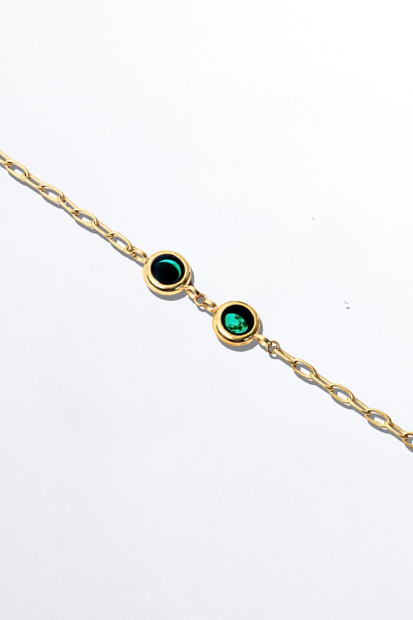 Gold Double Moon Power Bracelet