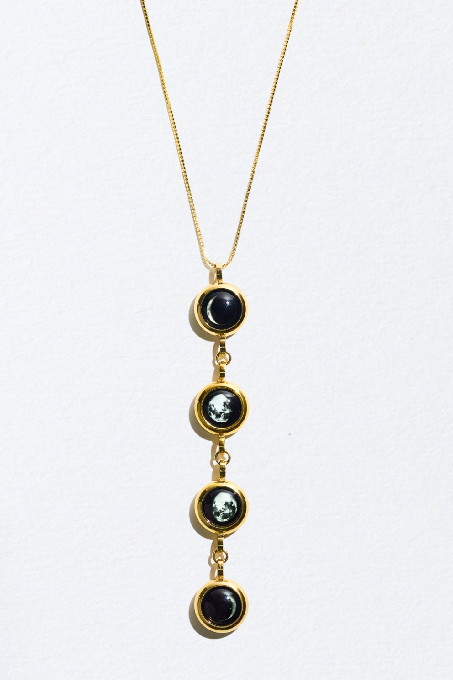 Gold Four Moon Necklace