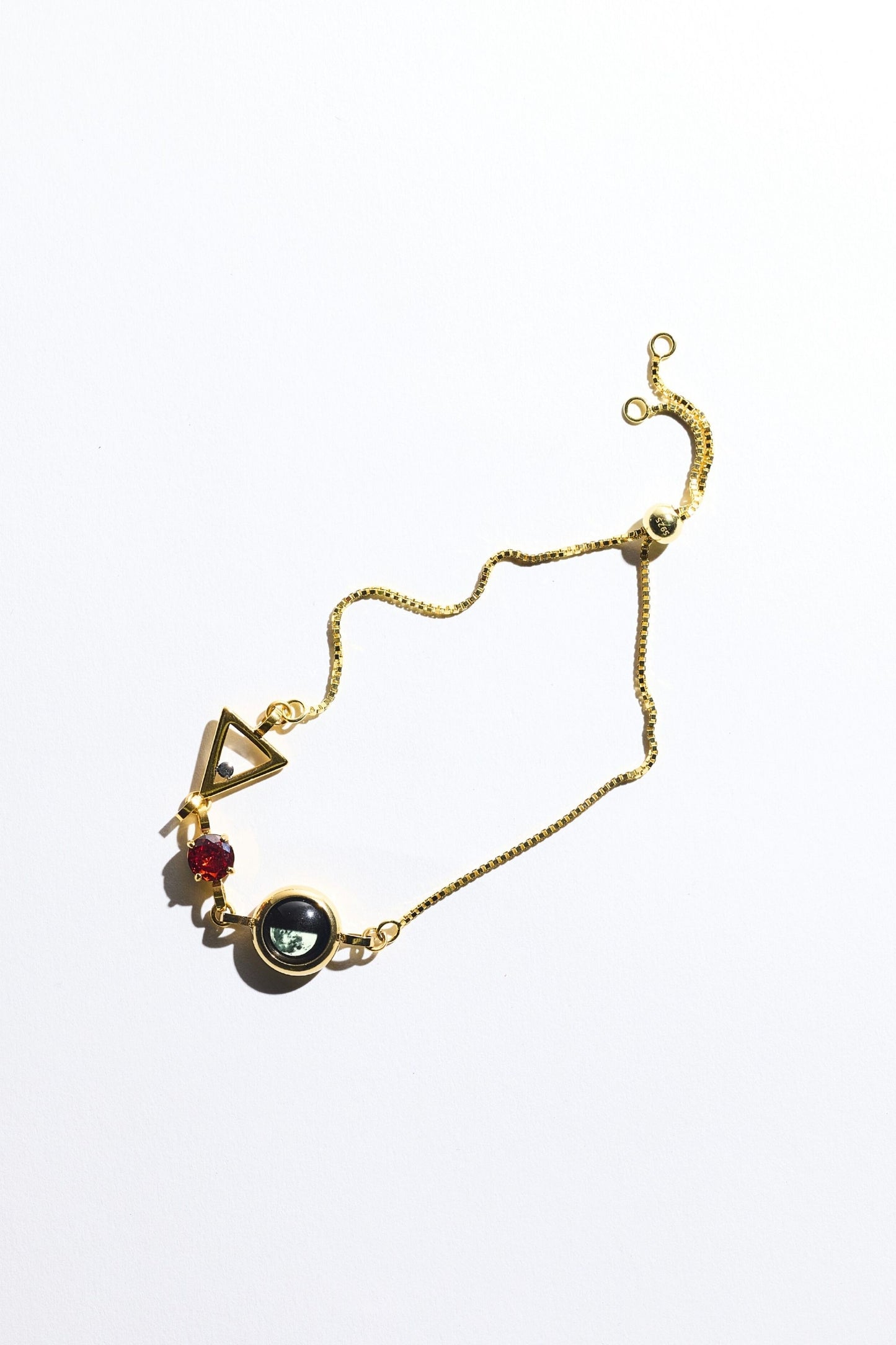 Gold Moon Birthstone Zodiac Bracelet