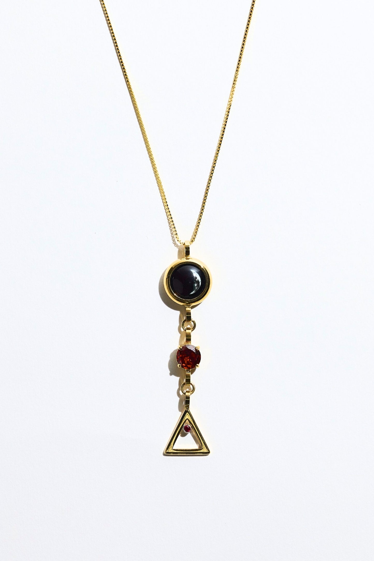 Gold Moon Birthstone Zodiac Necklace